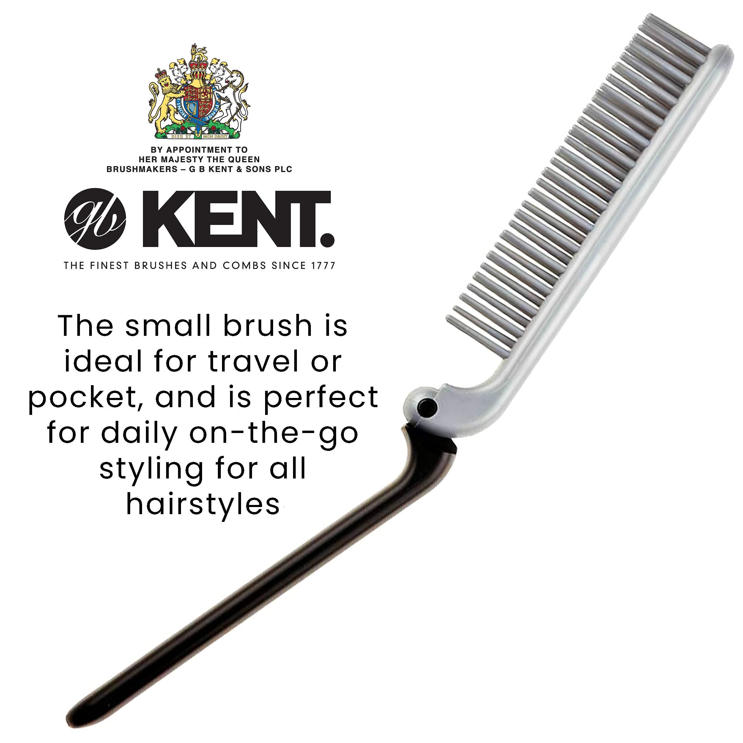 Kent Kfm4 Anti Static Hair Brush Styling Brush Folding Brush Small Hair Brush For Men Daily Grooming Using Mens Styling Products