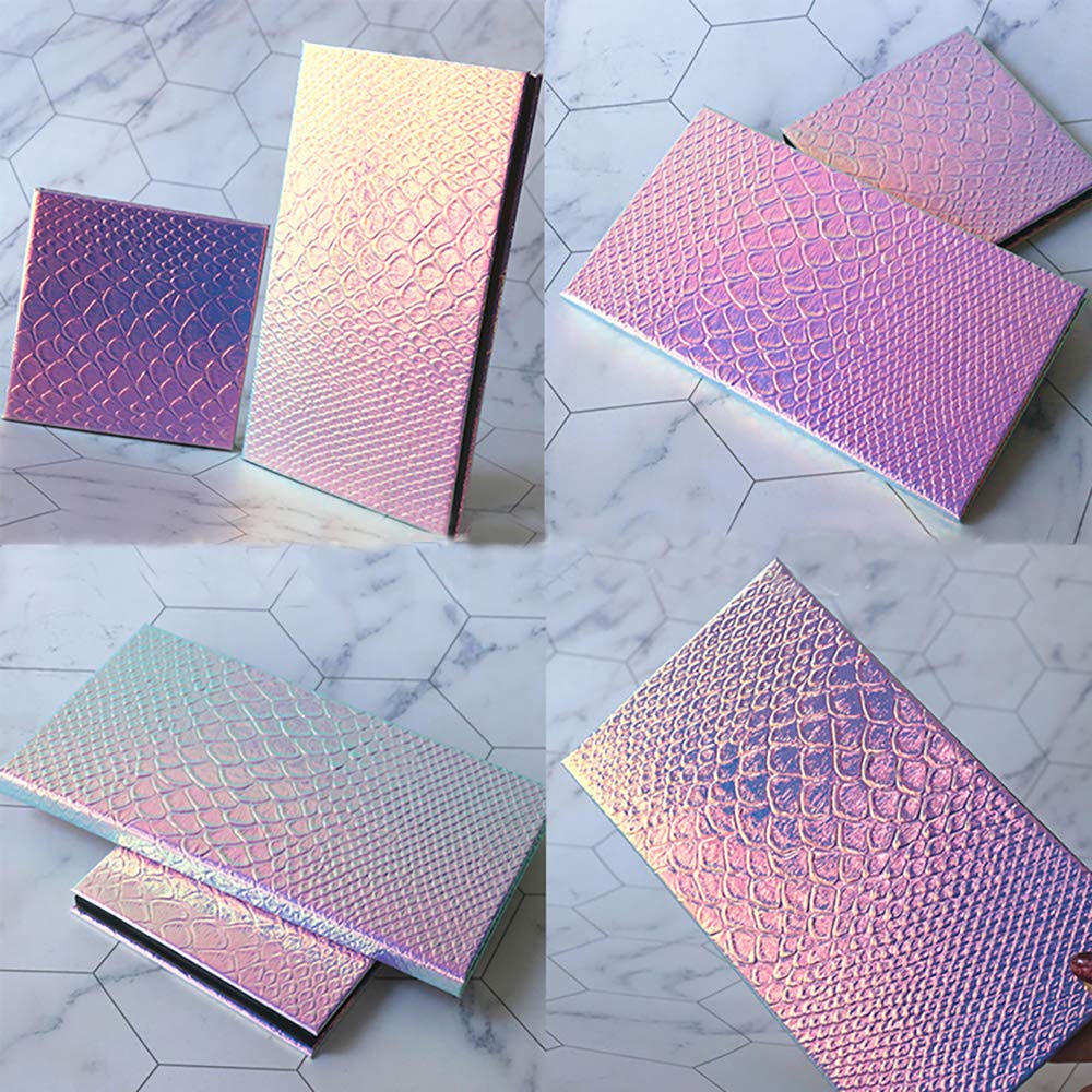 Mermaid Fish-Scale Pattern Change Empty Magnetic Eyeshadow Blush Highlighters Palette Makeup Tools 10X10Cm