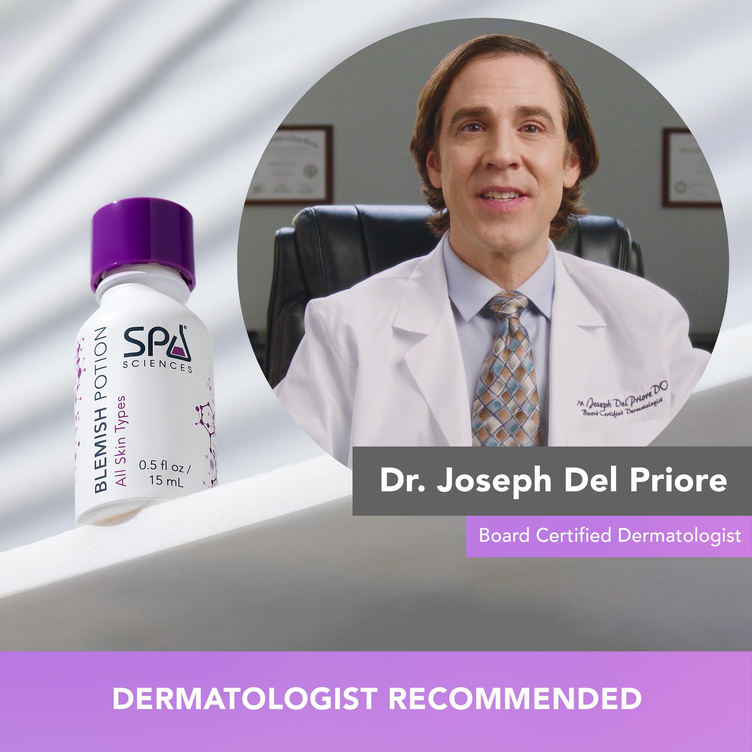 Spa Sciences - Blemish Potion - Made in the USA - Spot Blemish Treatment - With Niacinamide, Zinc Oxide - Detoxify, Exfoliate, S