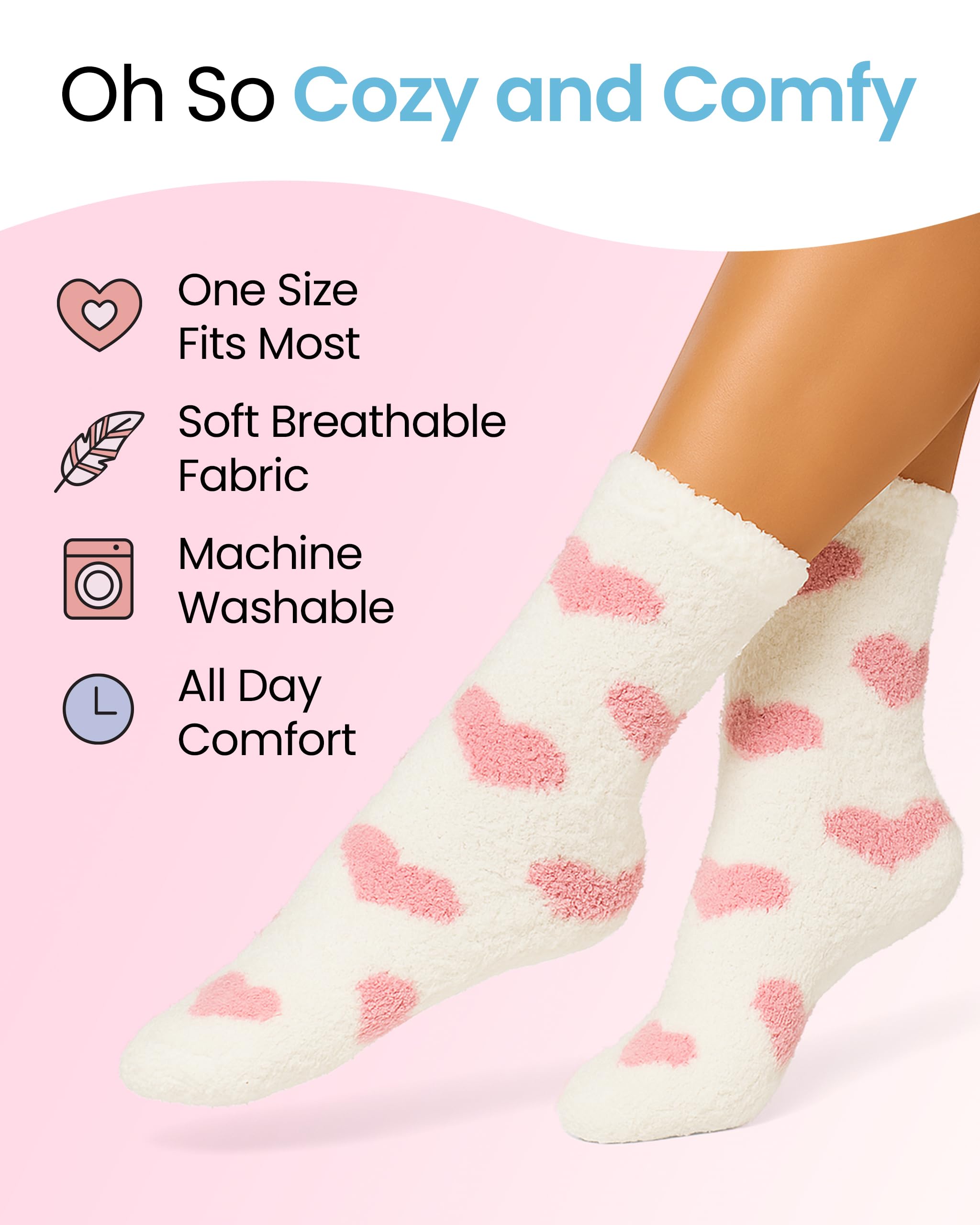 Lily England Birthday Gifts for Her - Self-Care Birthday Gifts for Women & Girls - Soft Fluffy Socks, Headband & Scrunchie - Pre