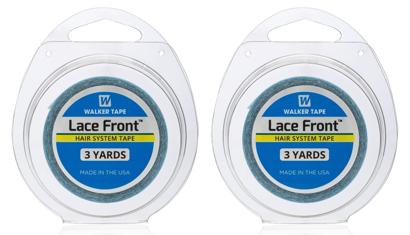 Walker Tape Tape Roll Lace Front 1/2'' X 3 Yards (Pack Of 2) - Authentic Wkr-Lf-S1-2Pk Blue