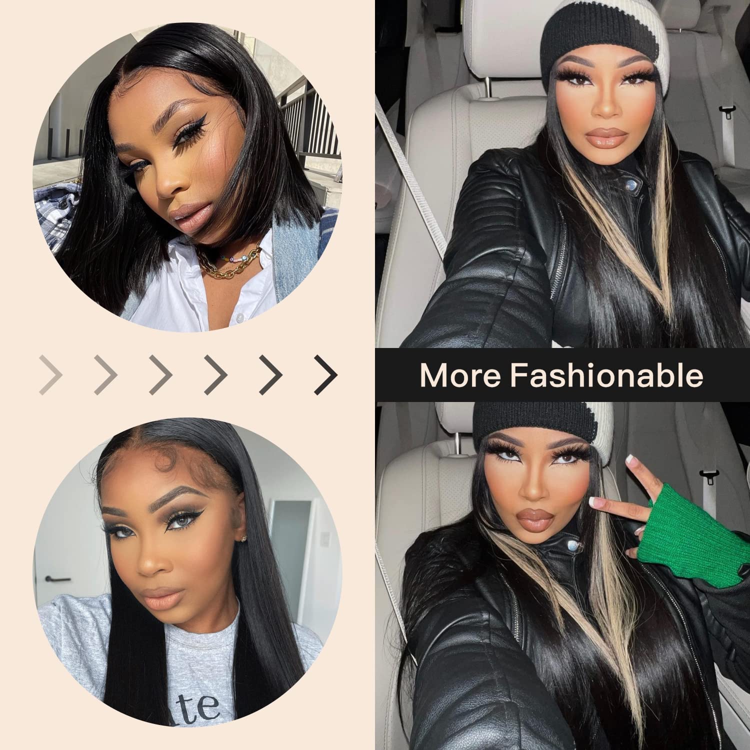 Brownbomb Skunk Stripe Wig Lace Front Wig Pre Plucked Ready To Wear, Hd Glueless 13X5X1 Synthetic Lace Front Wigs For Women 180
