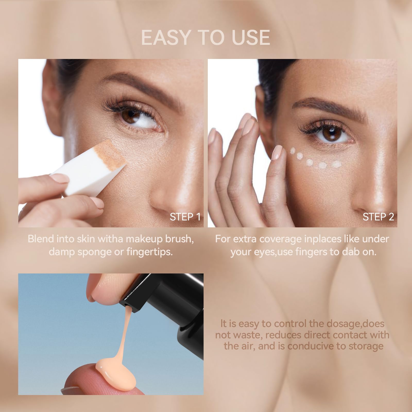 Matte Tinted Moisturizer Foundation Primer - 2-IN-1 Hydrating Tinted Cream - Dewy Finish Cream Foundation and Lightweight Face P