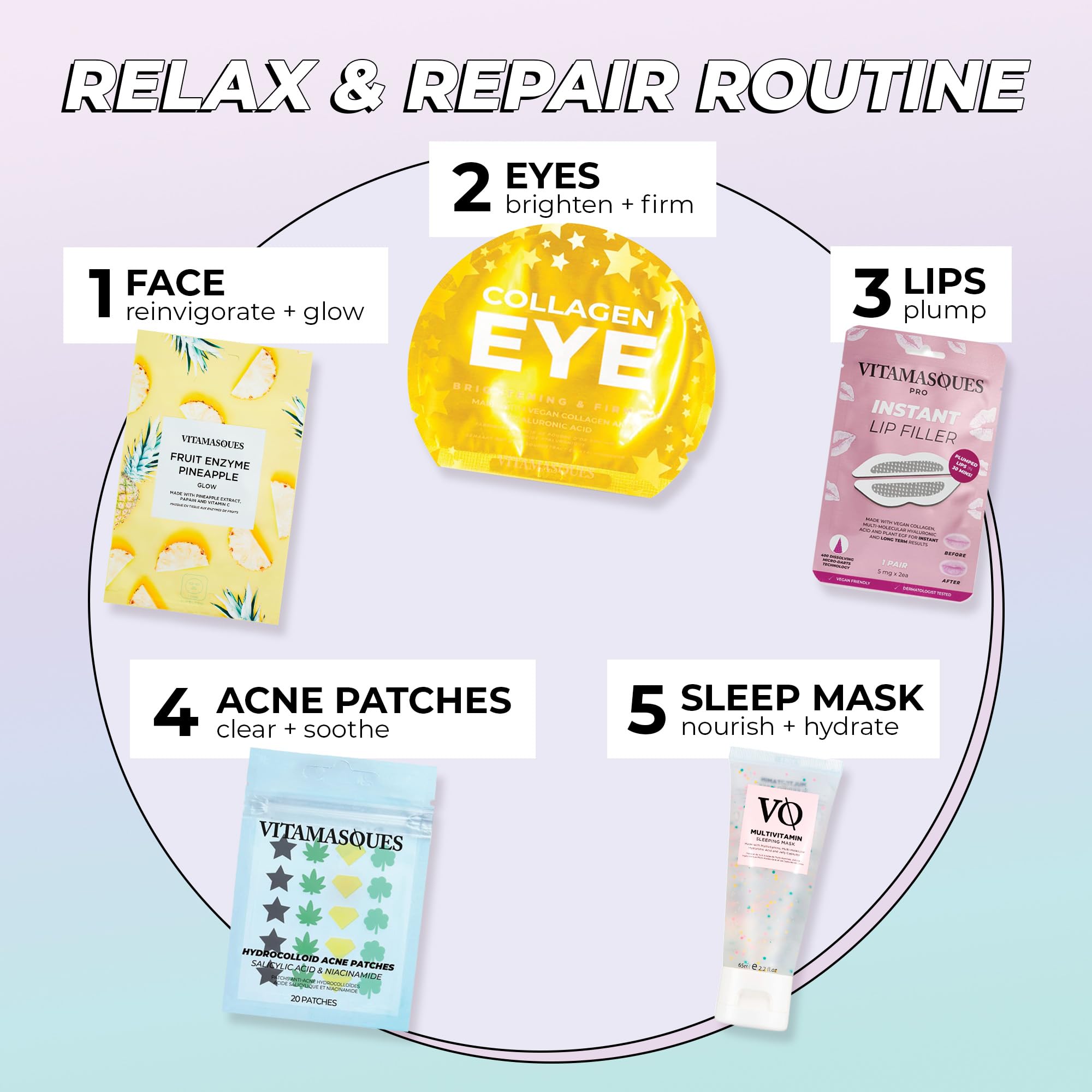 Vitamasques Pineapple Face Sheet Mask 7 Pack - Boost Skins Natural & Dewy Glow With Vitamin C, Hyaluronic Acid, And Pineapple Ex
