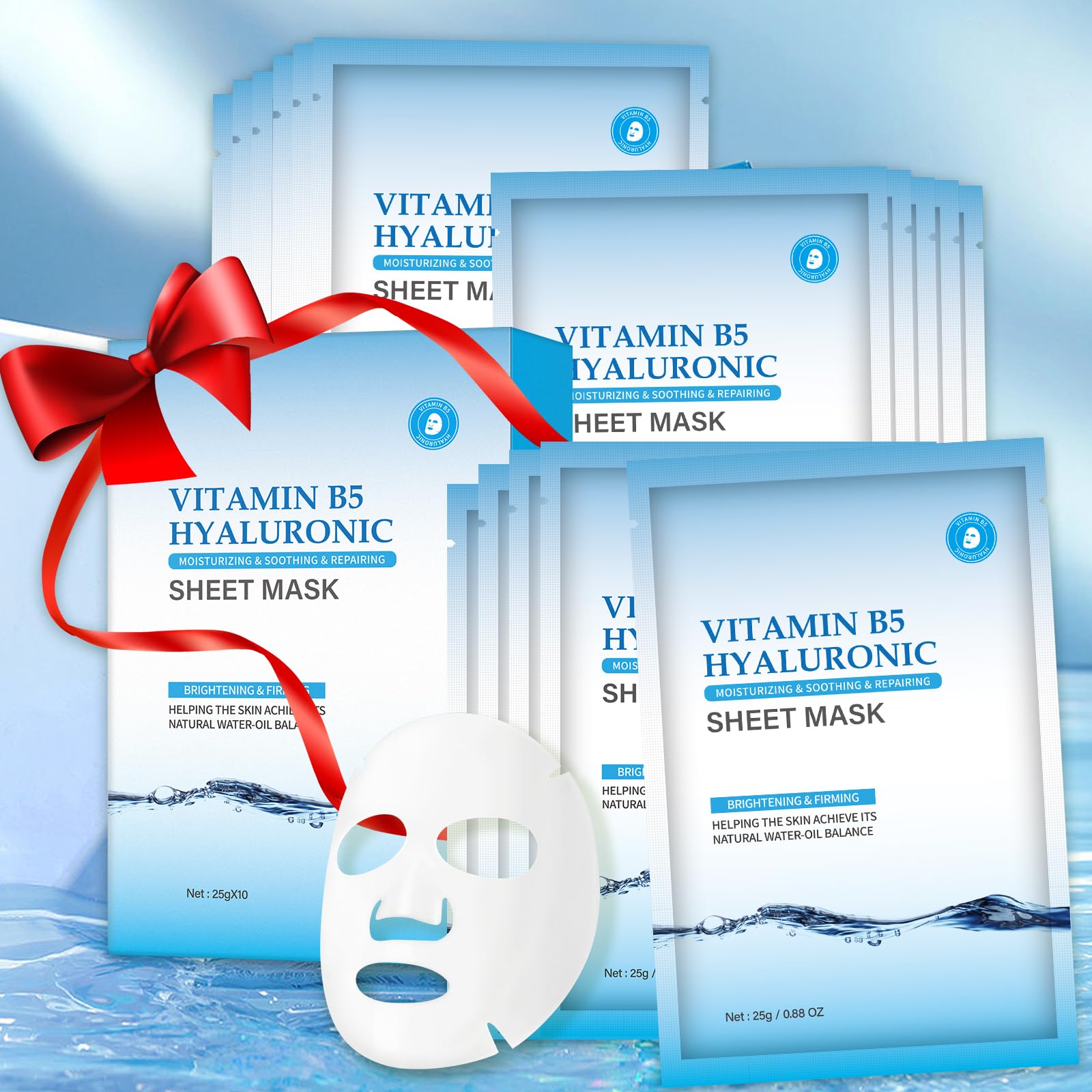 Moisturizing Face Mask Hydrating Face Mask Skin Care Facial Masks Sheets Hyaluronic Acid Sheet Pack With Vitamin B5 Sheet Masks 