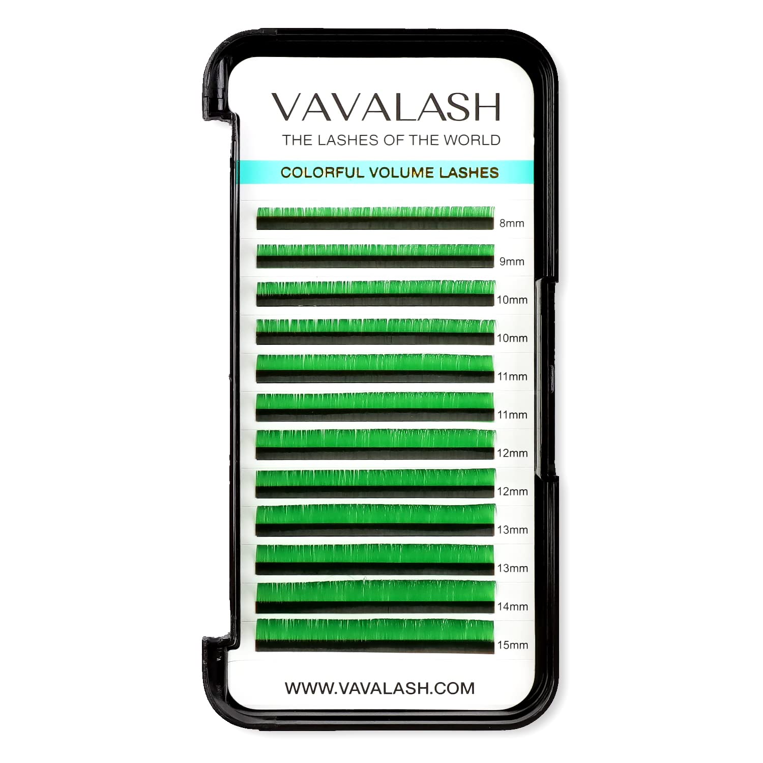 Colored Lash Extensions 0.07mm C Curl Green Individual Volume Lashes Extensions 13-20 Mix Length Color Eyelash Extensions for Sa