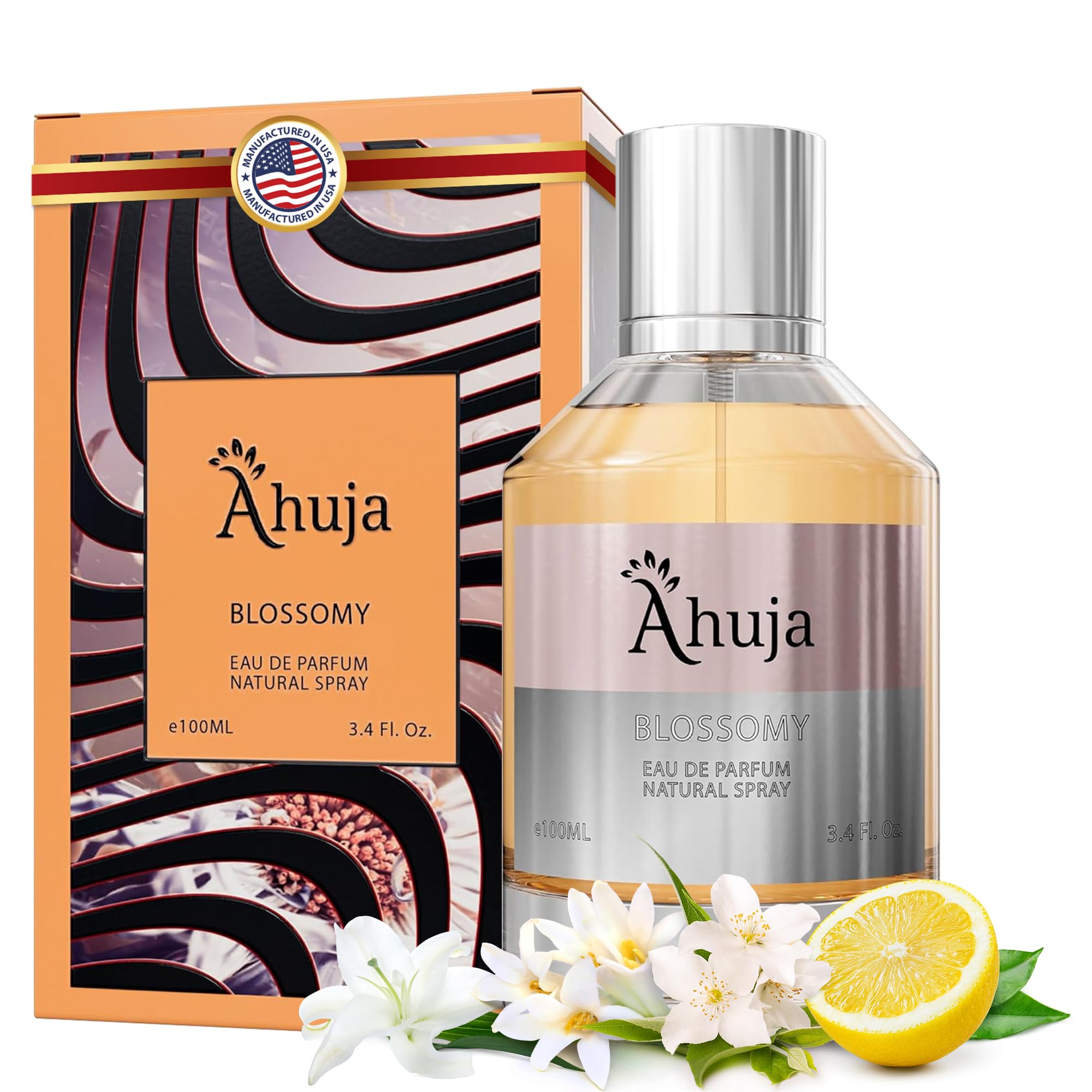 AHUJA Blossomy Eau De Parfum 3.4oz - EDP Perfume for Women, Mom Perfume, Spray for her Perfume, Great Gift Luxury Scent for Her 