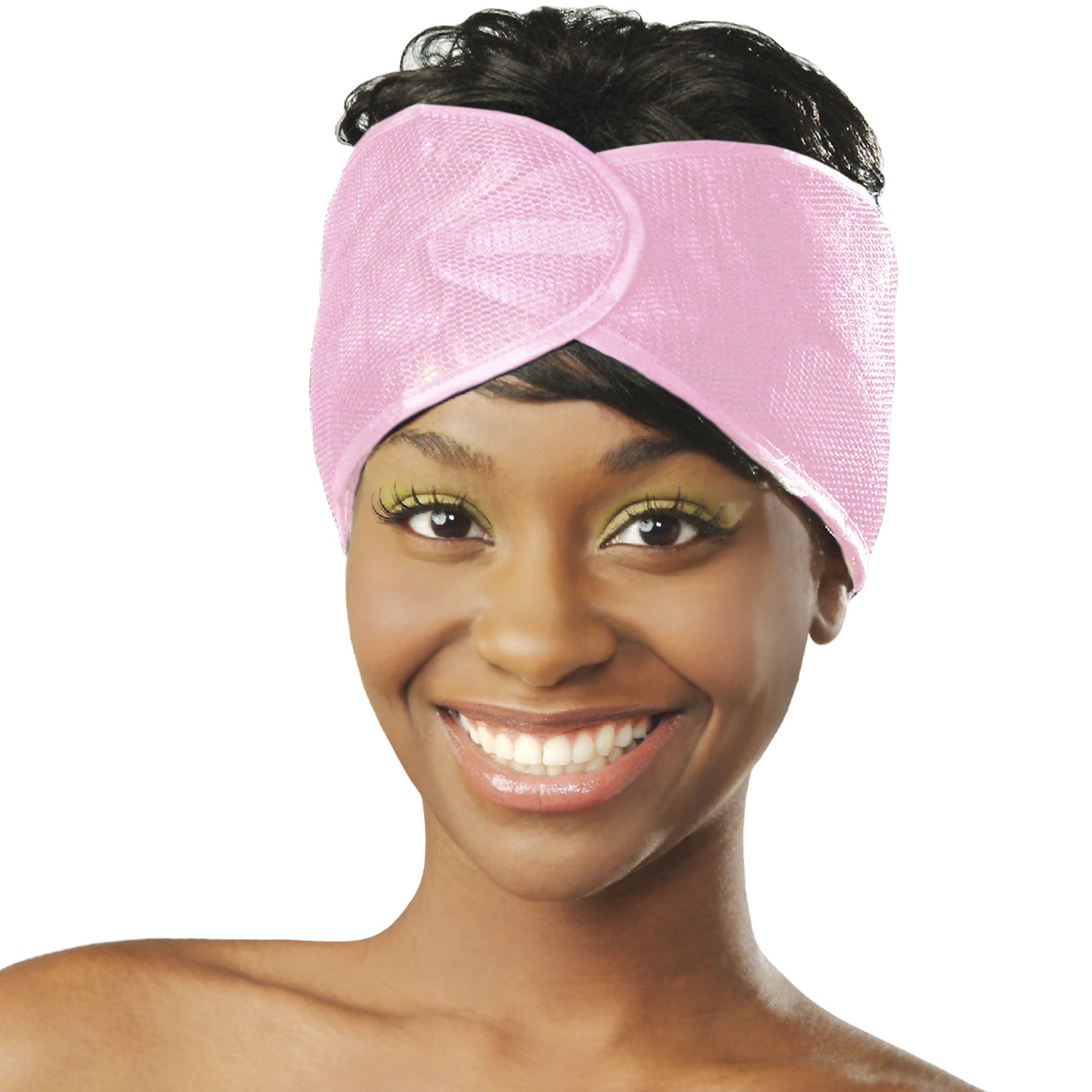DONNA Argan Mesh Hair Wrap for Women - Black 1pc Silk Wrap (PINK)