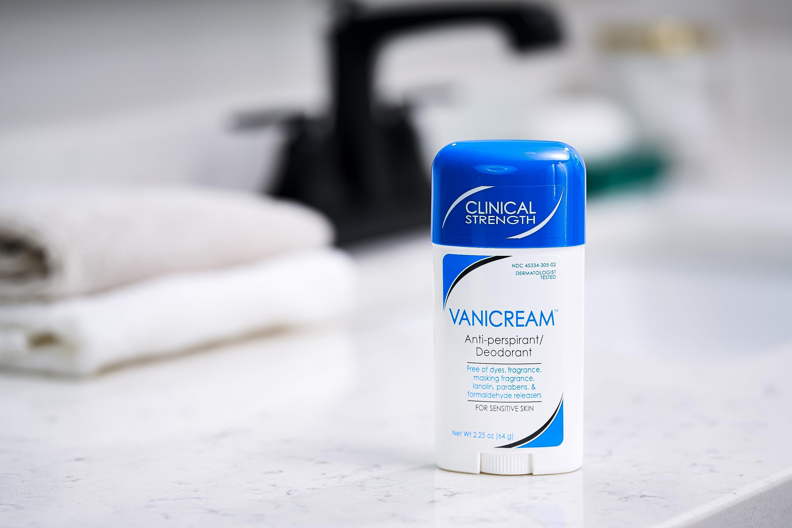 Vanicream Anti-Perspirant Deodorant for Sensitive Skin - 2.25 oz - Clinical-Strength Deodorant with 24-Hour Protection - Unscent