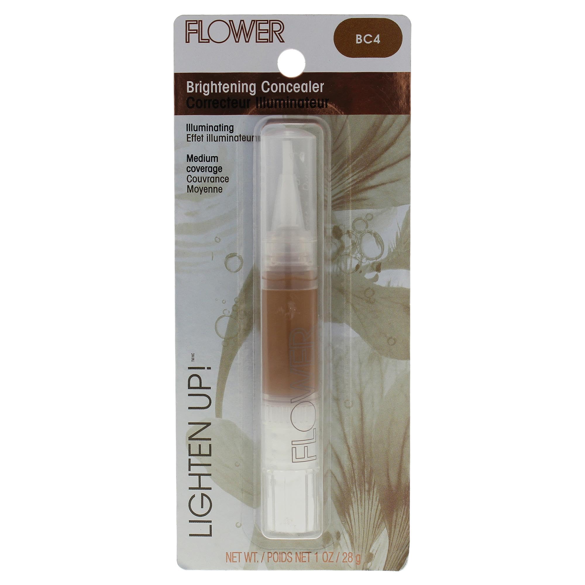 FLOWER BEAUTY Lighten Up Brightening Concealer, BC4, 1 Ounce