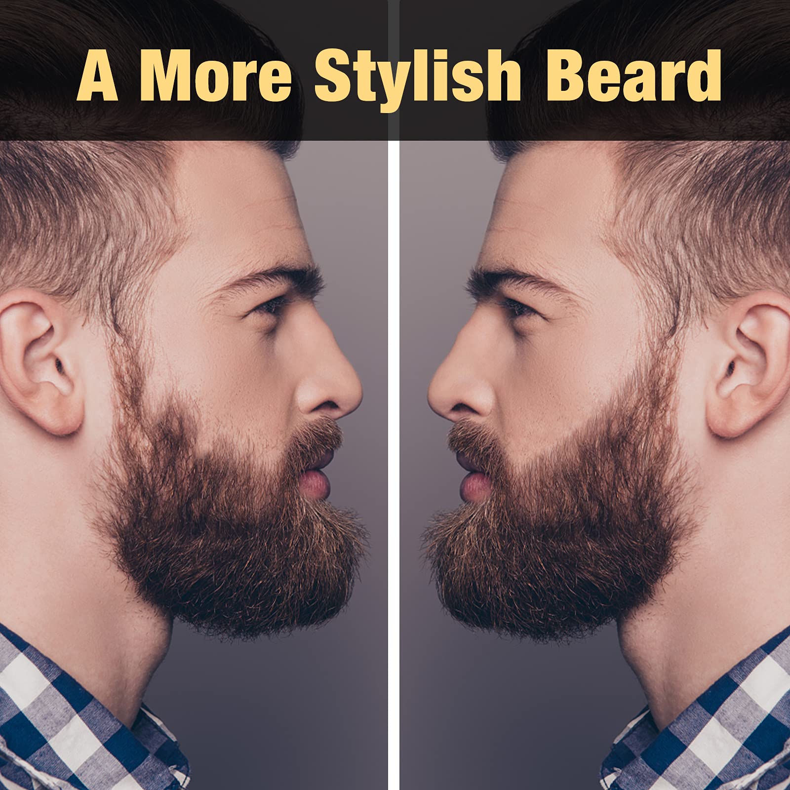 Beard Pencil Filler Kit - 4 Tip Pen And Brush For Men, Facial Hair Enhancer And Mustache Shaper (2 Black Pens)