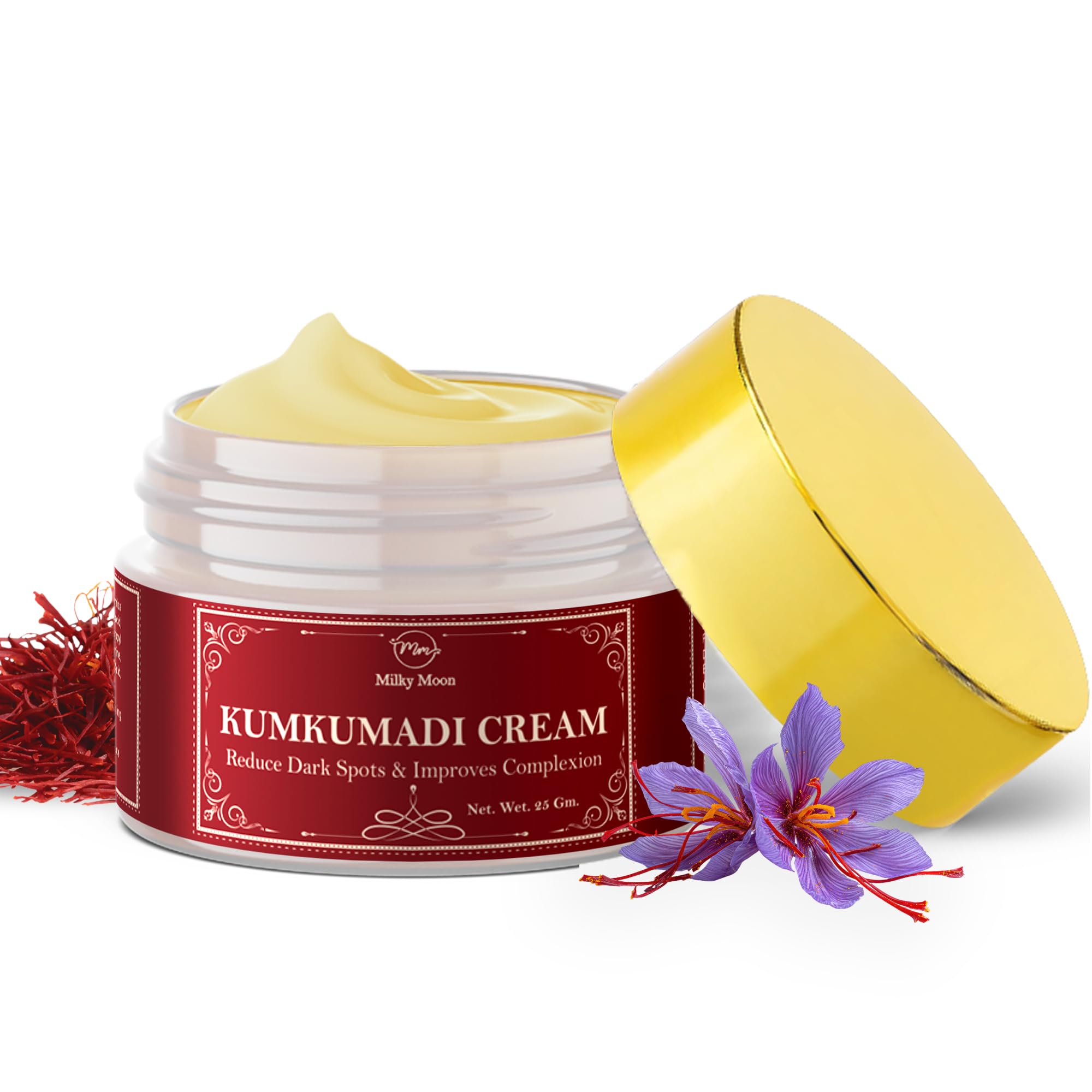 Kumkumadi Night Cream For Pigmentation & Dark Spots 25G | Ayurvedic Skin Brightening & AntiAging Cream | Reduces Wrinkles, Mela