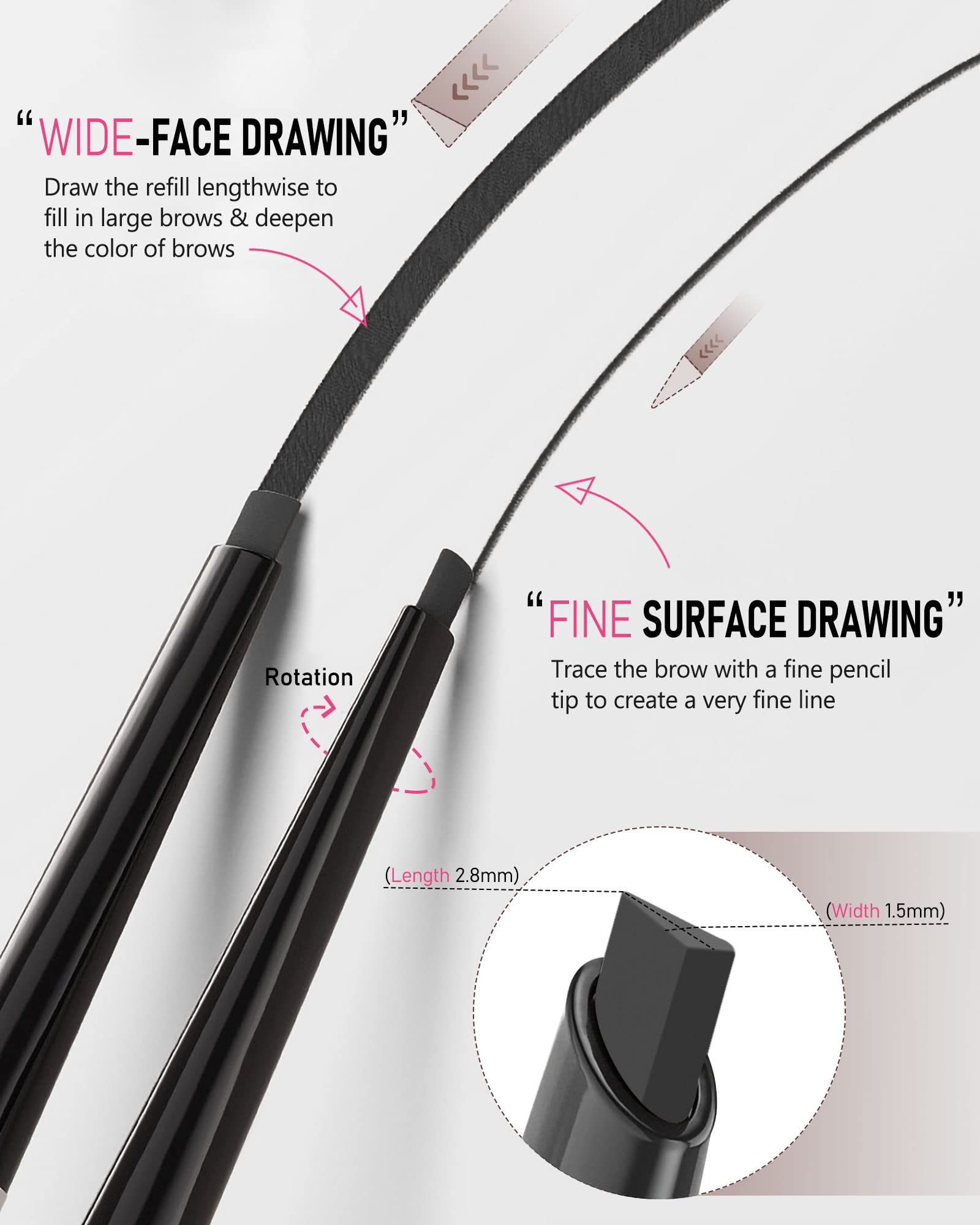 Yfulfill Black Eyebrow Pencil Waterproof, Eye Brow Pencils For Women Black, Eye Pencil Black, Brow Pencil Black, Eyebrow Pen Bla