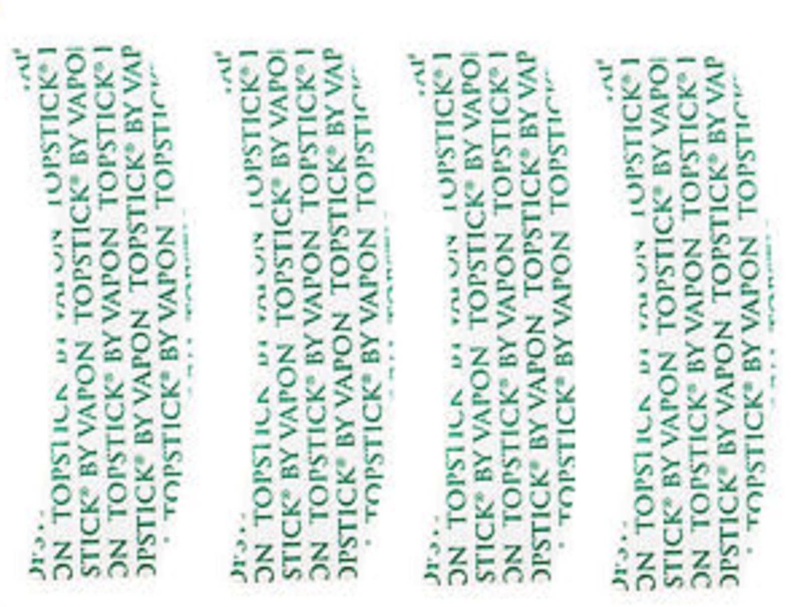 Vapon Topstick Clear,Double-Sided,Custom Cut''A''Curve Tape,100 Strips.
