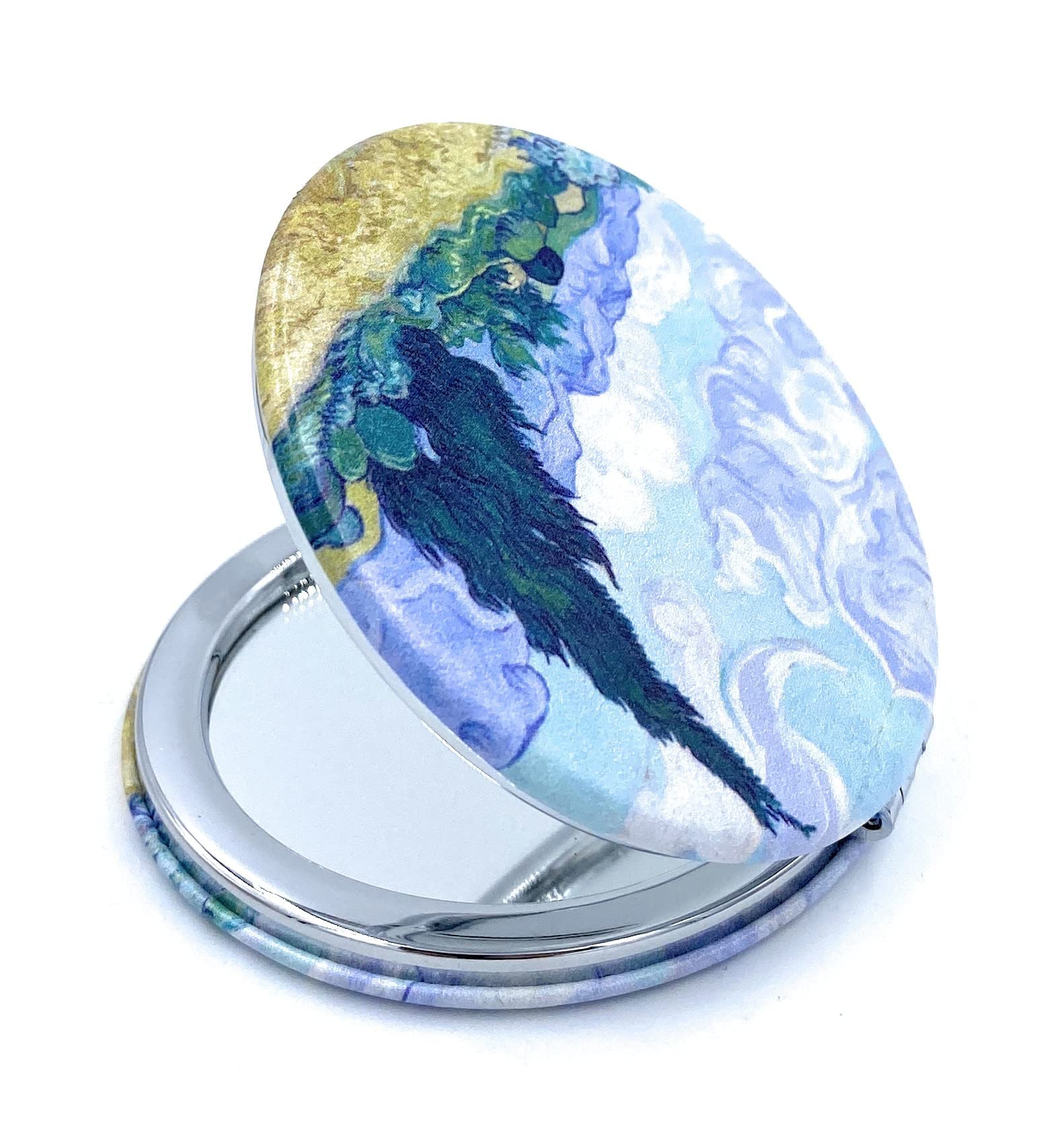 Aeisage Art Gifts For Women Travel Mirror Van Gogh Handheld Mirror Small Cosmetic Compact Mirror Cute Pocket Mirror Design Print