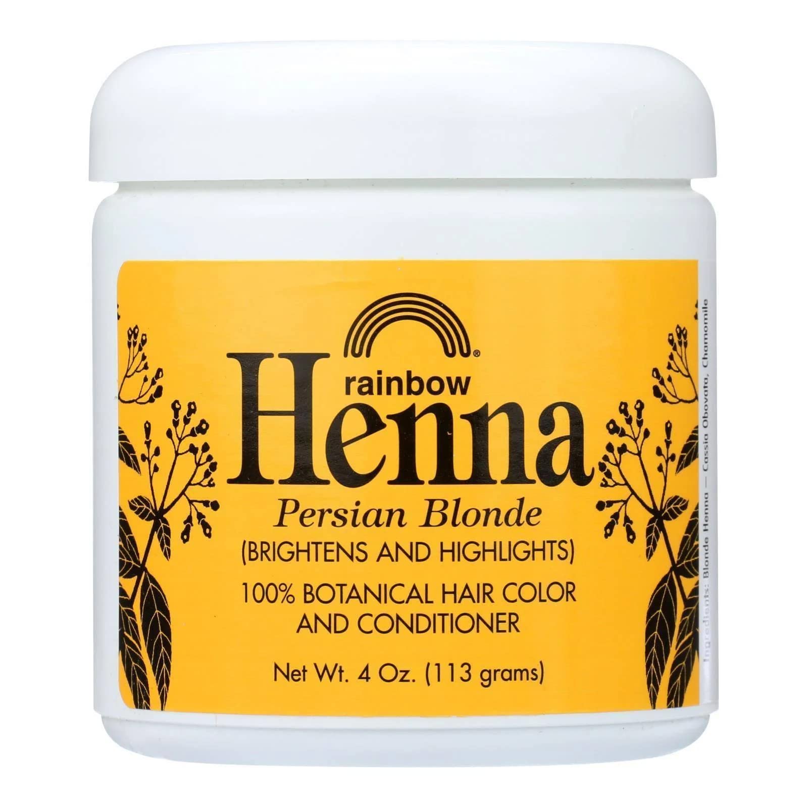 Rainbow Research Henna Botanical Hair Color and Conditioner, Persian Blonde, 4 Ounce