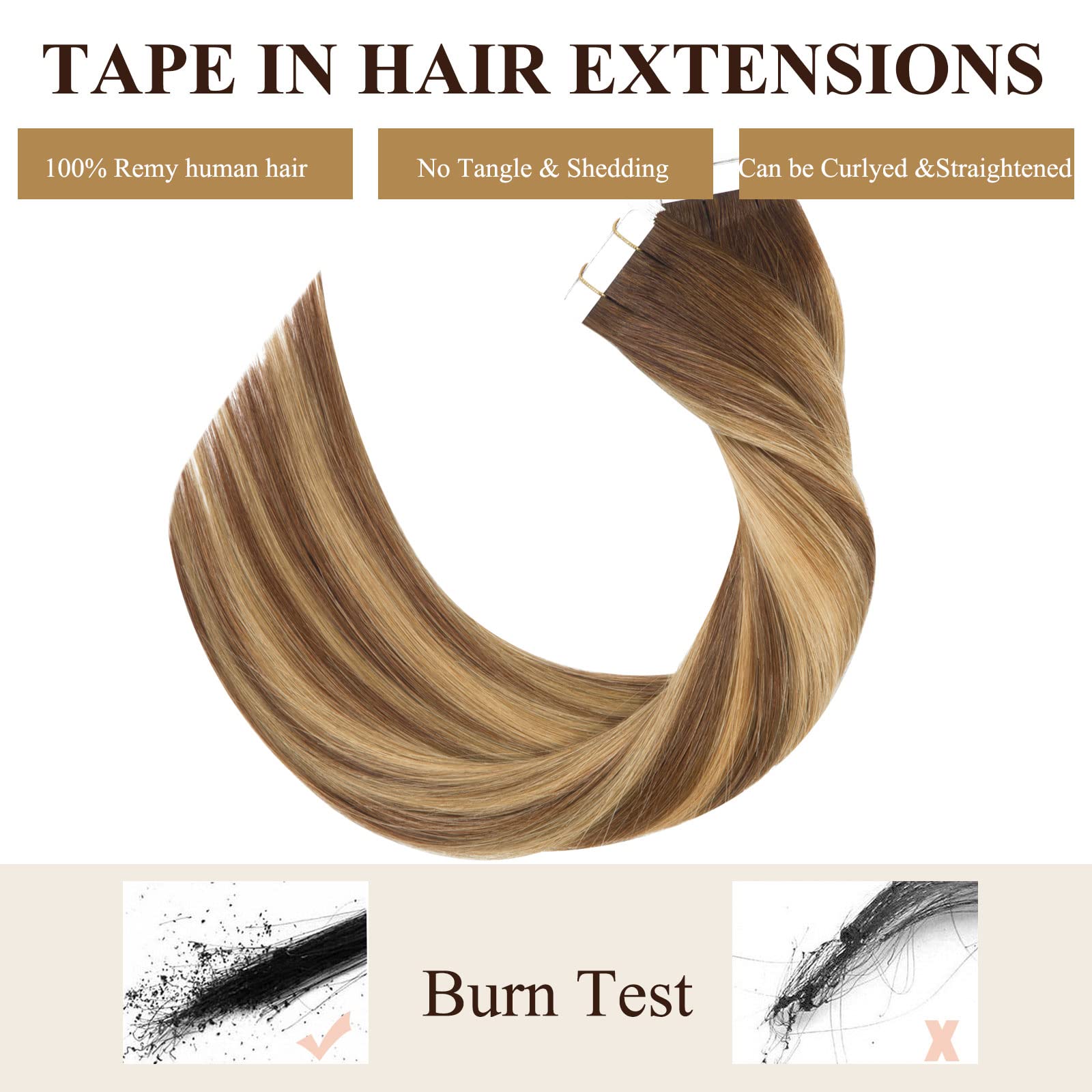 Loxxy Human Hair Tape In Extensions Invisible Brazilian Remy Hair Ombre Chocalate Brown Fading Into Chocolate Brown With Strawbe