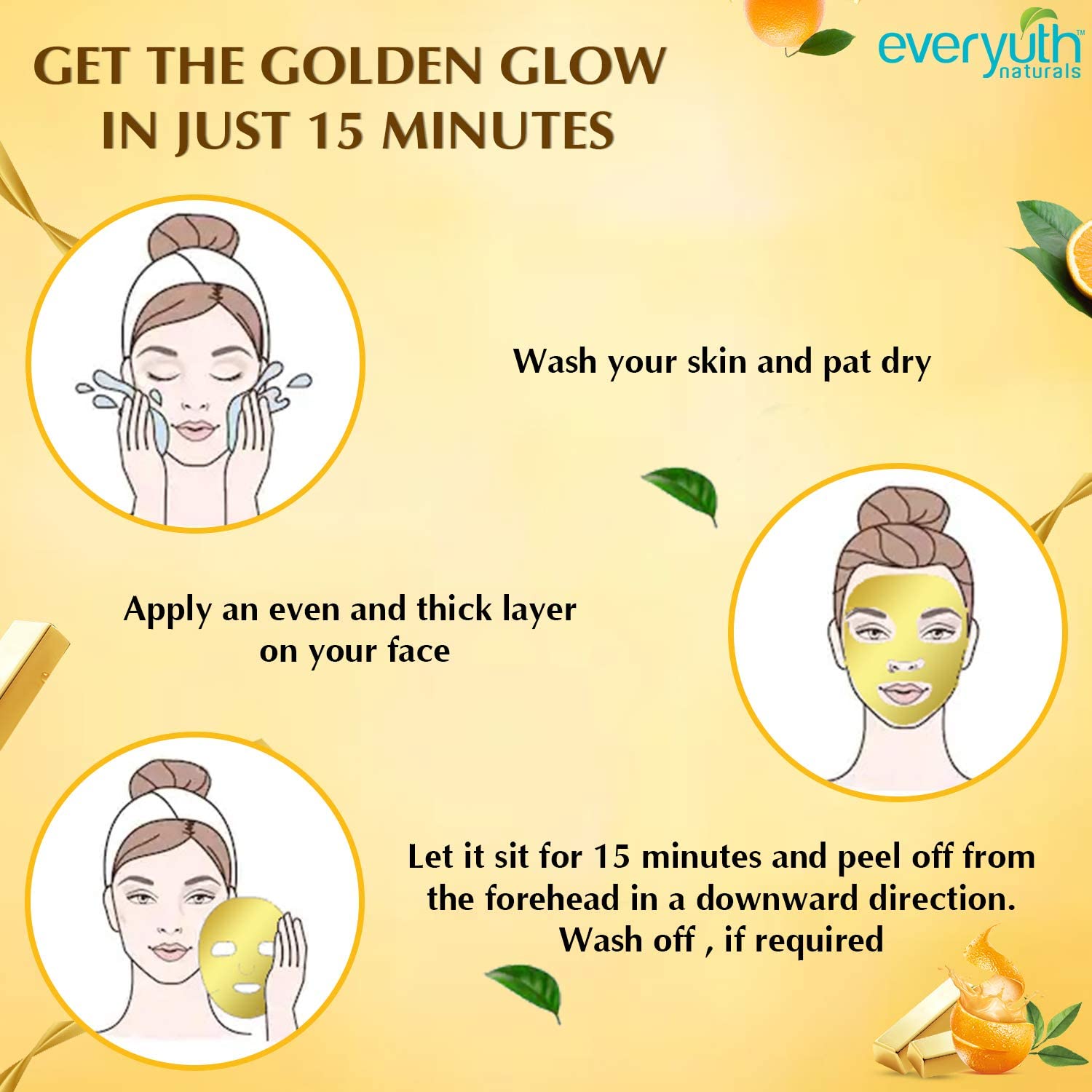 Everyuth Naturals Golden Glow Peel Off Mask