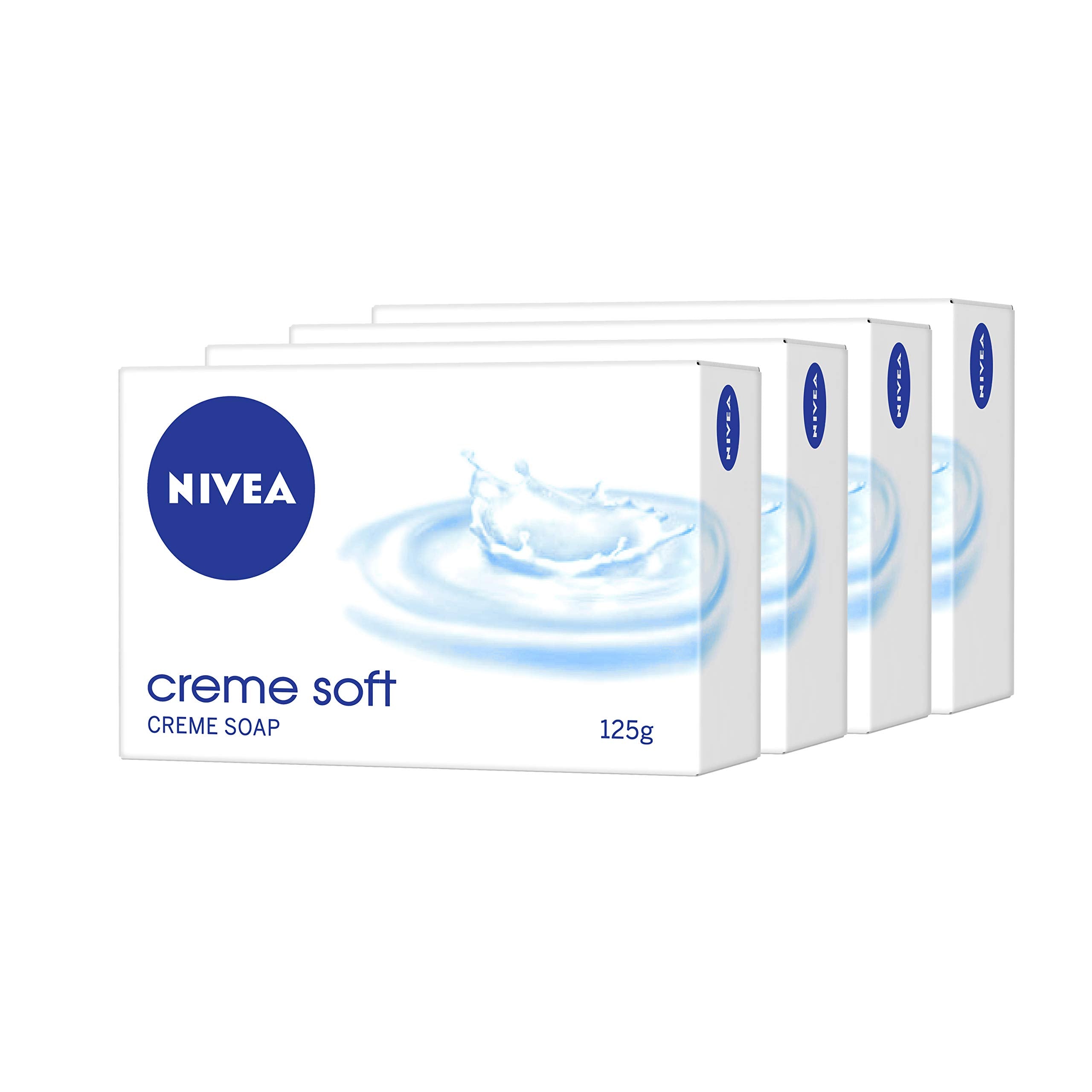 Nivea Creme Soft Soap, For Hands And Body,125G (Pack Of 4)