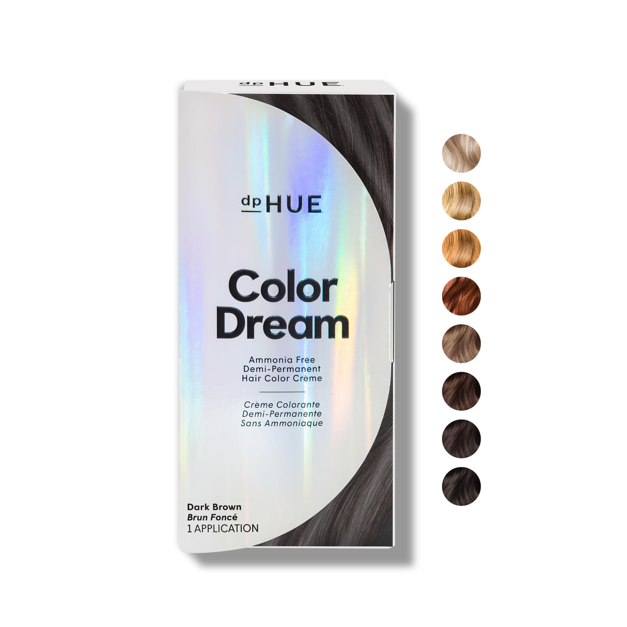 dpHUE Color Dream, Dark Brown - Ammonia-Free, Demi-Permanent Hair Color - Lasts 16 Washes - Boosts Shine - Paraben & Sulfate Fre