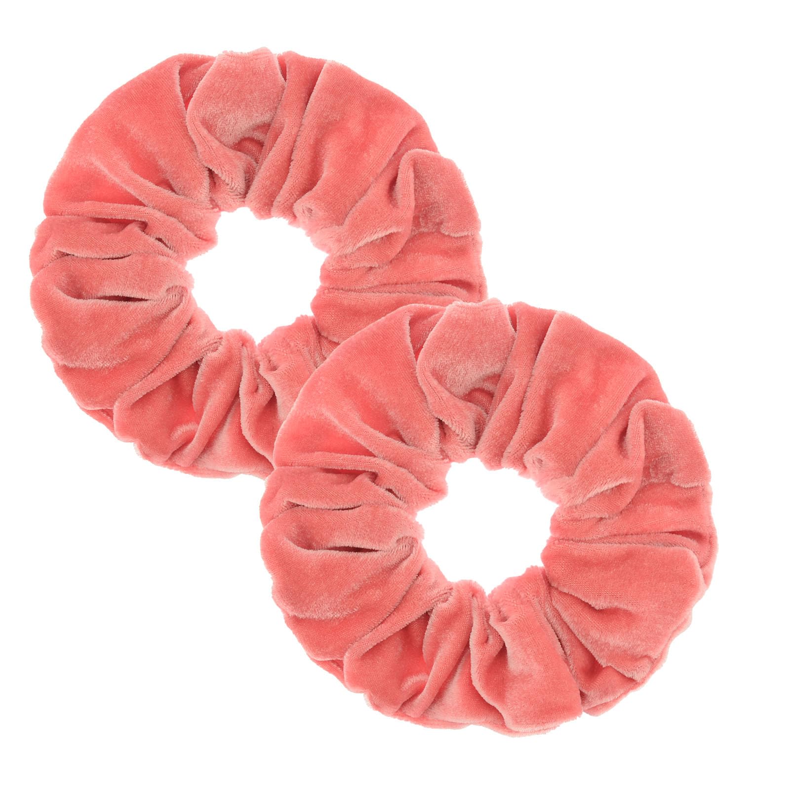 2 Pcs Large Velvet Scrunchies For Women Thick Hair Girls' Hair Scrunchies (Watermelon Red)