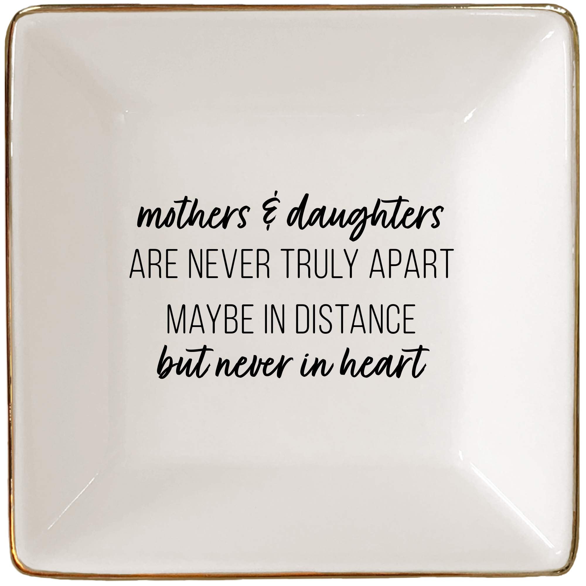 Simply Charmed Gift from Daughter or Daughter - Valentines or Mothers Day Gift Between Mom and Daughter - Ceramic Jewelry Ring