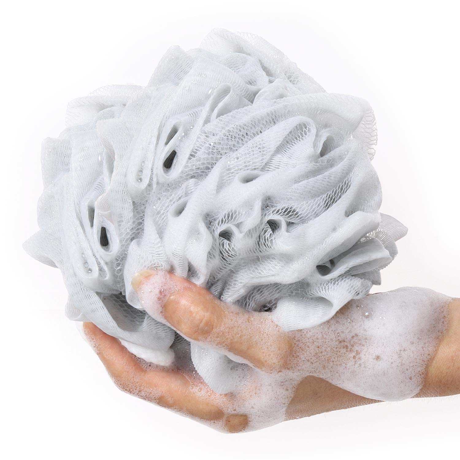Btyms Bath Sponge Shower Loofahs 60G Mesh Pouf Bath Scrunchies Body Wash Puff Shower Puff - Pack Of 4