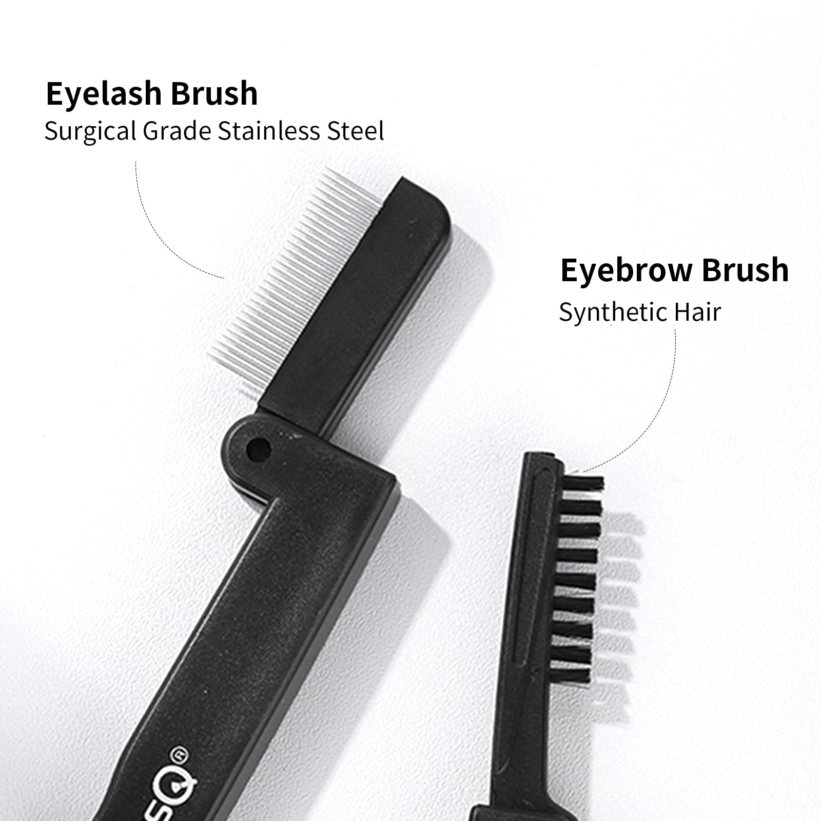 Eyelash Comb MSQ Eyelash Separator Folding Eyelash Comb Brow Brush Mascara Applicator Eyelash & Brow Definer Eyebrow & Lash Brus