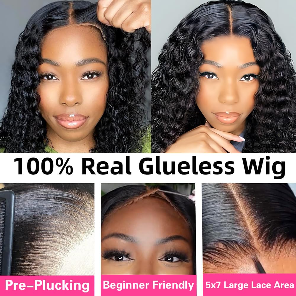 Jenniferita Wear And Go Glueless Wig Human Hair Pre Plucked Pre Cut 7X5 Invisible Secret Hd Lace Closure Wig 200% Density Brazil