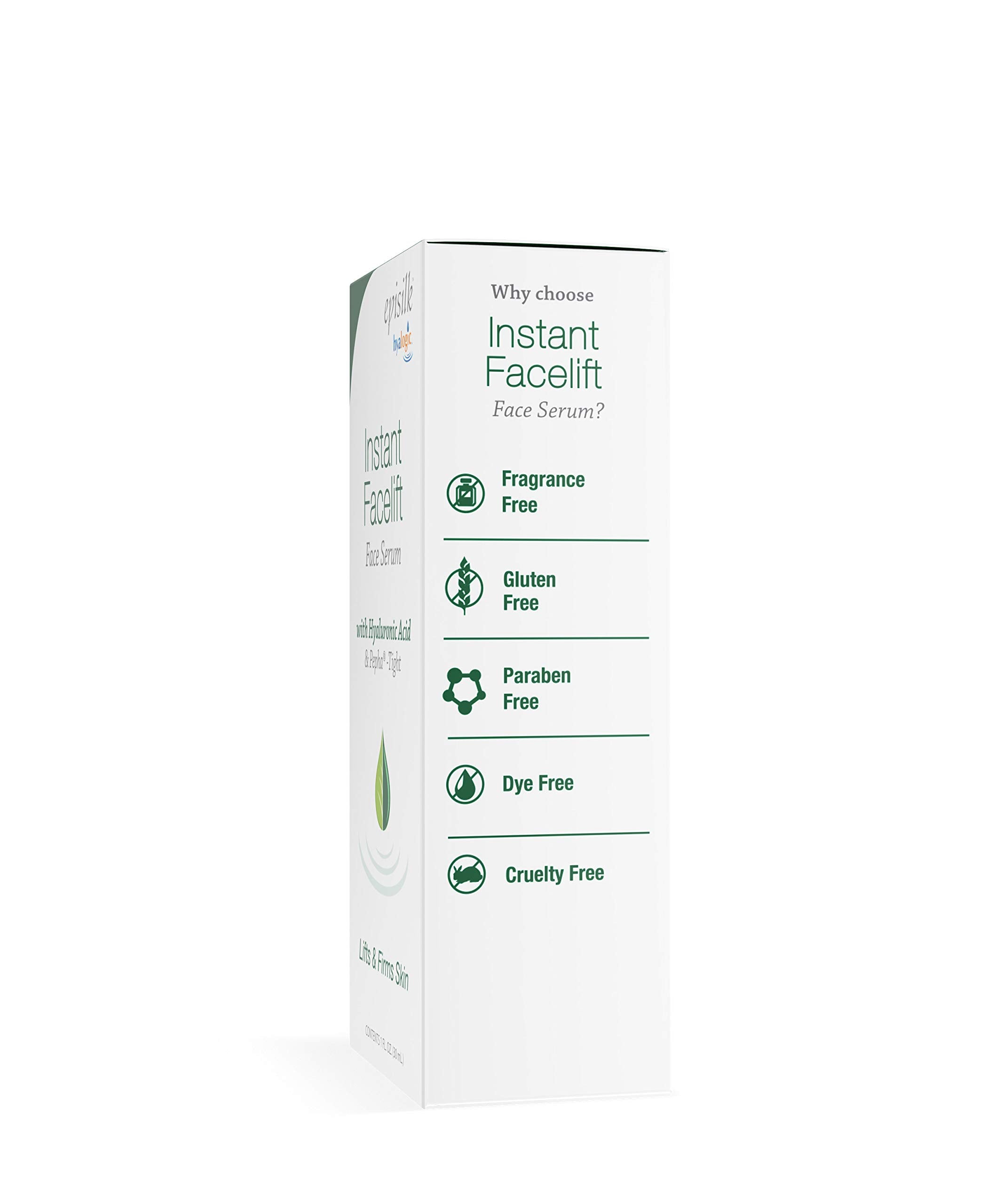 Hyalogic Instant Facelift Serum w/Hyaluronic Acid & Pepha Tight Formula to Lift, Firm & Tighten Skin - Lessens Fines Lines & Wri