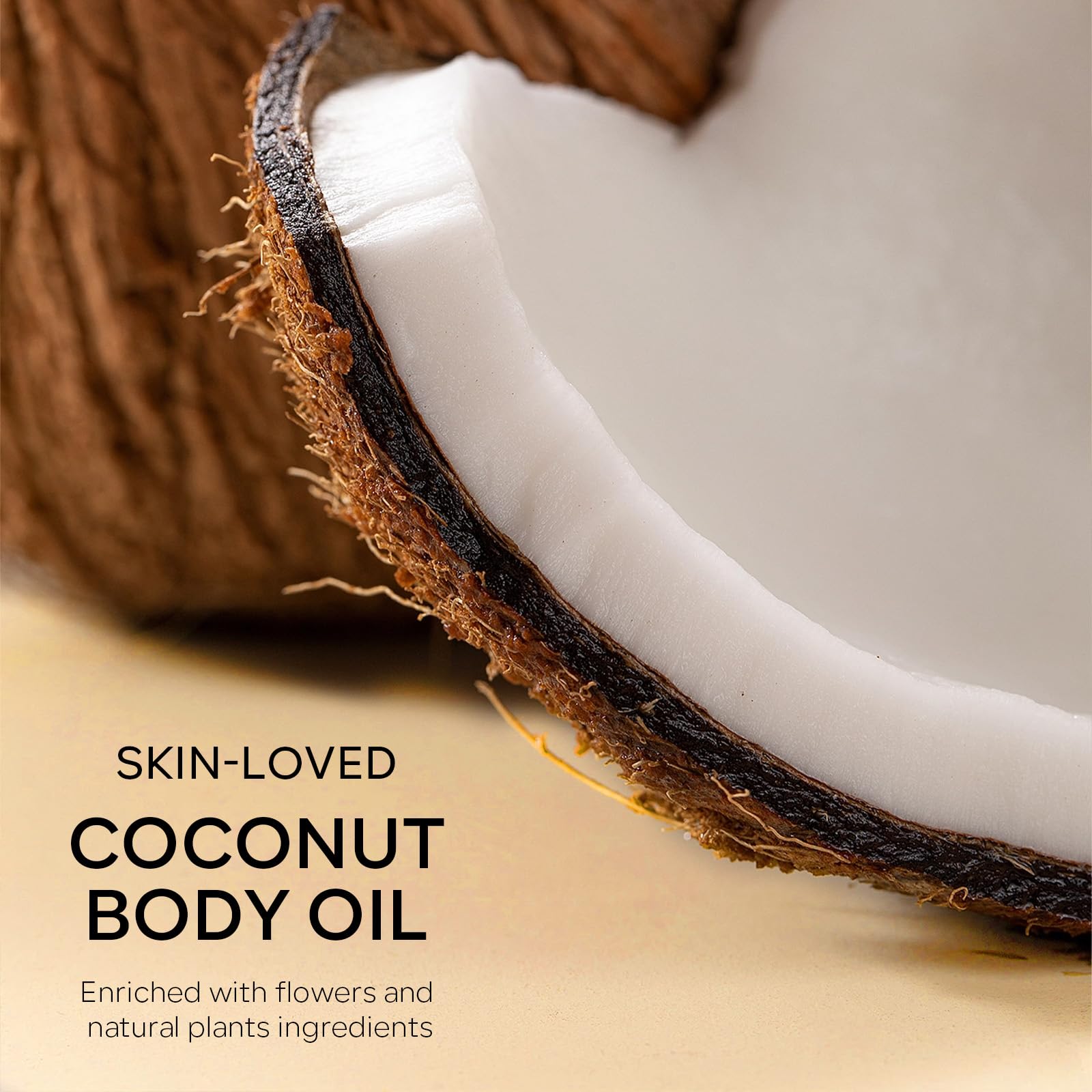 KYDA Body Glow Oil, SPF 45 Broad Spectrum, Sunscreen Body Oil with Gold Mica, Moisturizing Coconut, Lightweight Glow Body Moistu