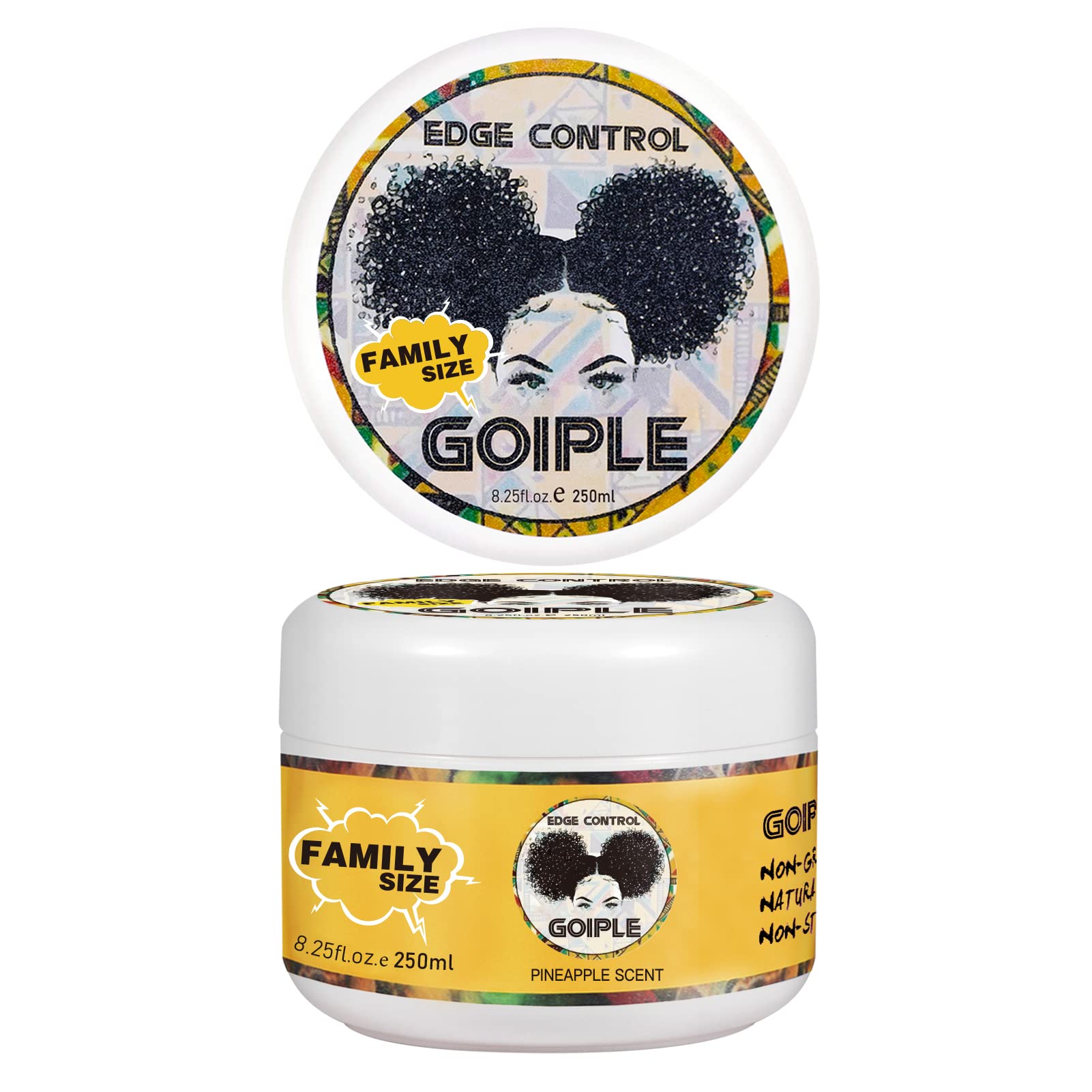 8.25 Oz Edge Control Wax For Women, Non-Greasy Edge Smoother For Back Hair Extreme Hold Pack, Water-Based Gel For All Hair Types