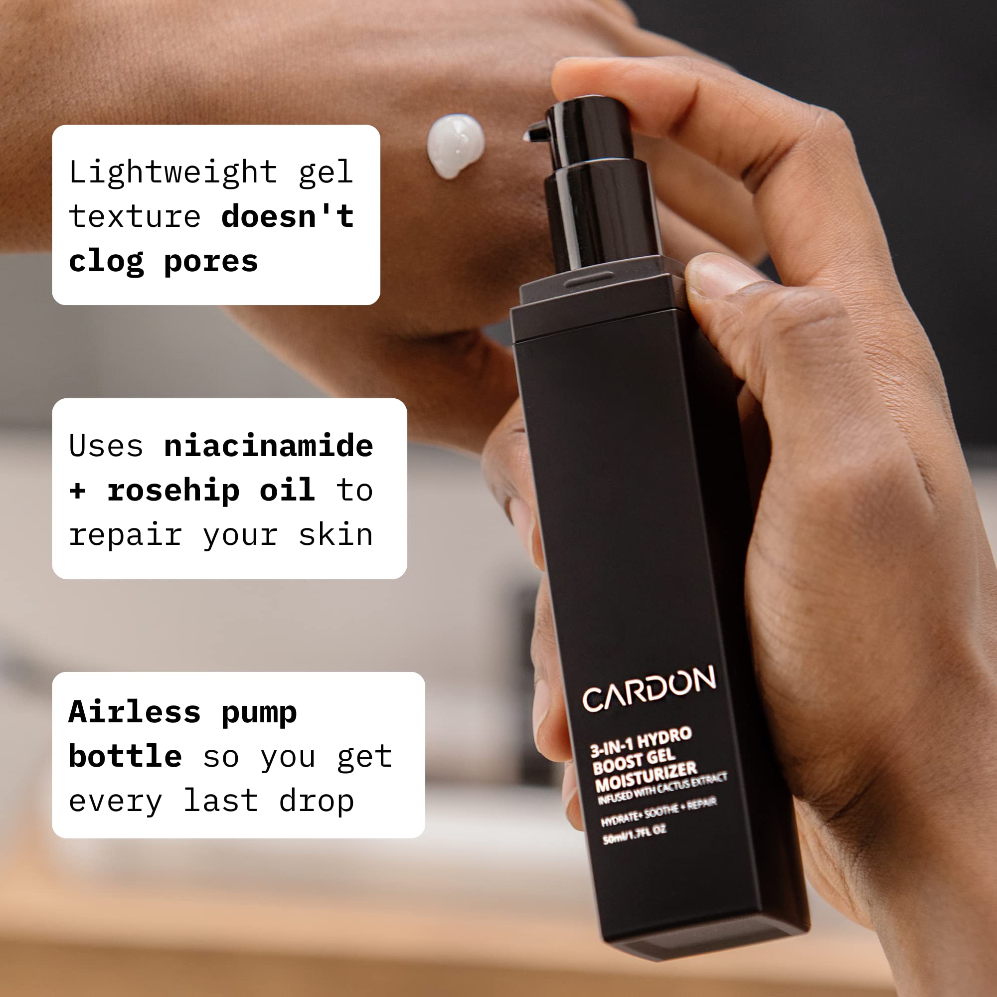 Cardon Anti-Aging Face Moisturizer, Korean Skincare Hydro Boost Gel, Ultra Light Face Cream To Even Skin Tone Overnight, Healing