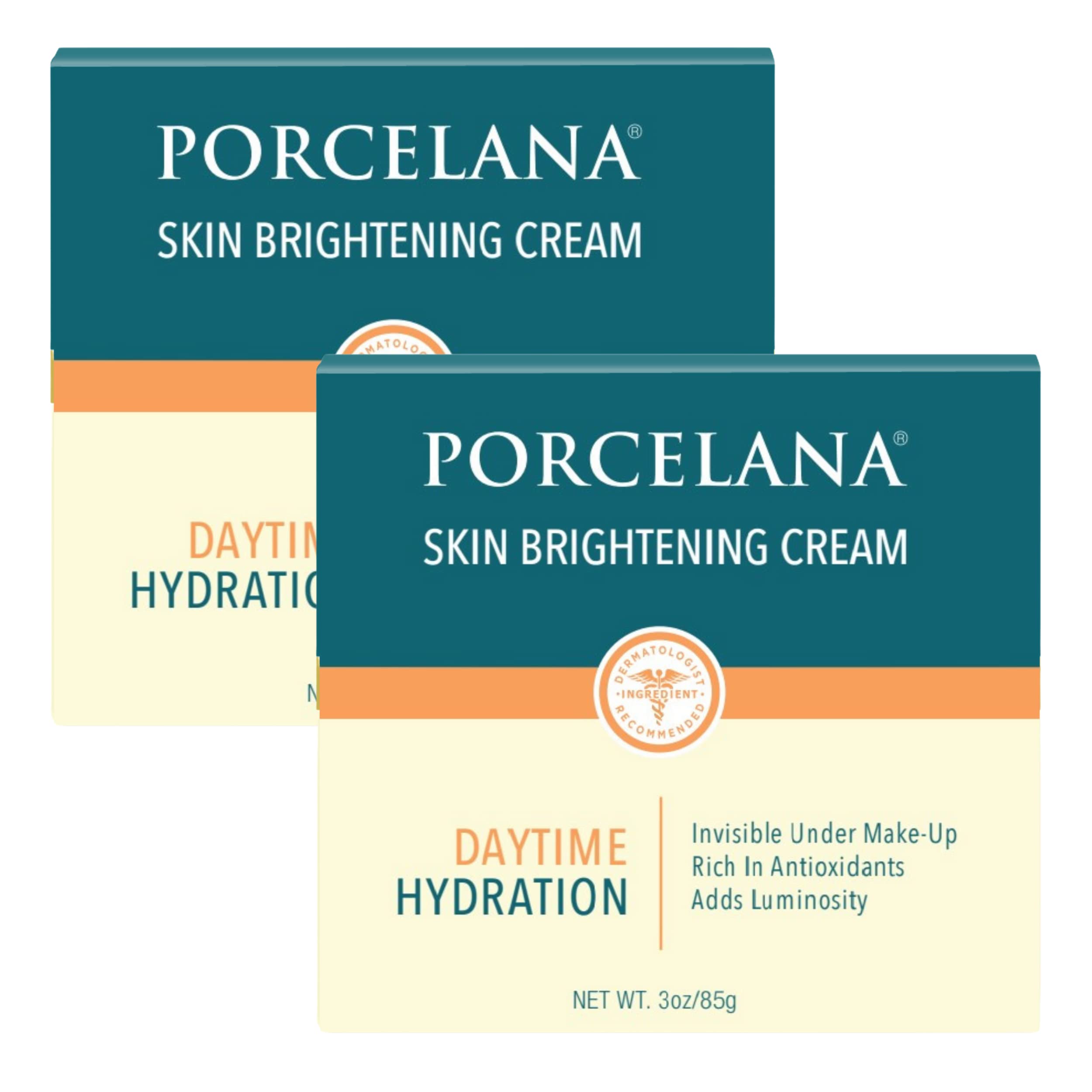 Porcelana Daytime Hydration Skin Lightening Cream For Face & Body [New Formula] - Fades Dark Spots & Evens Skin Tone - Moisturiz