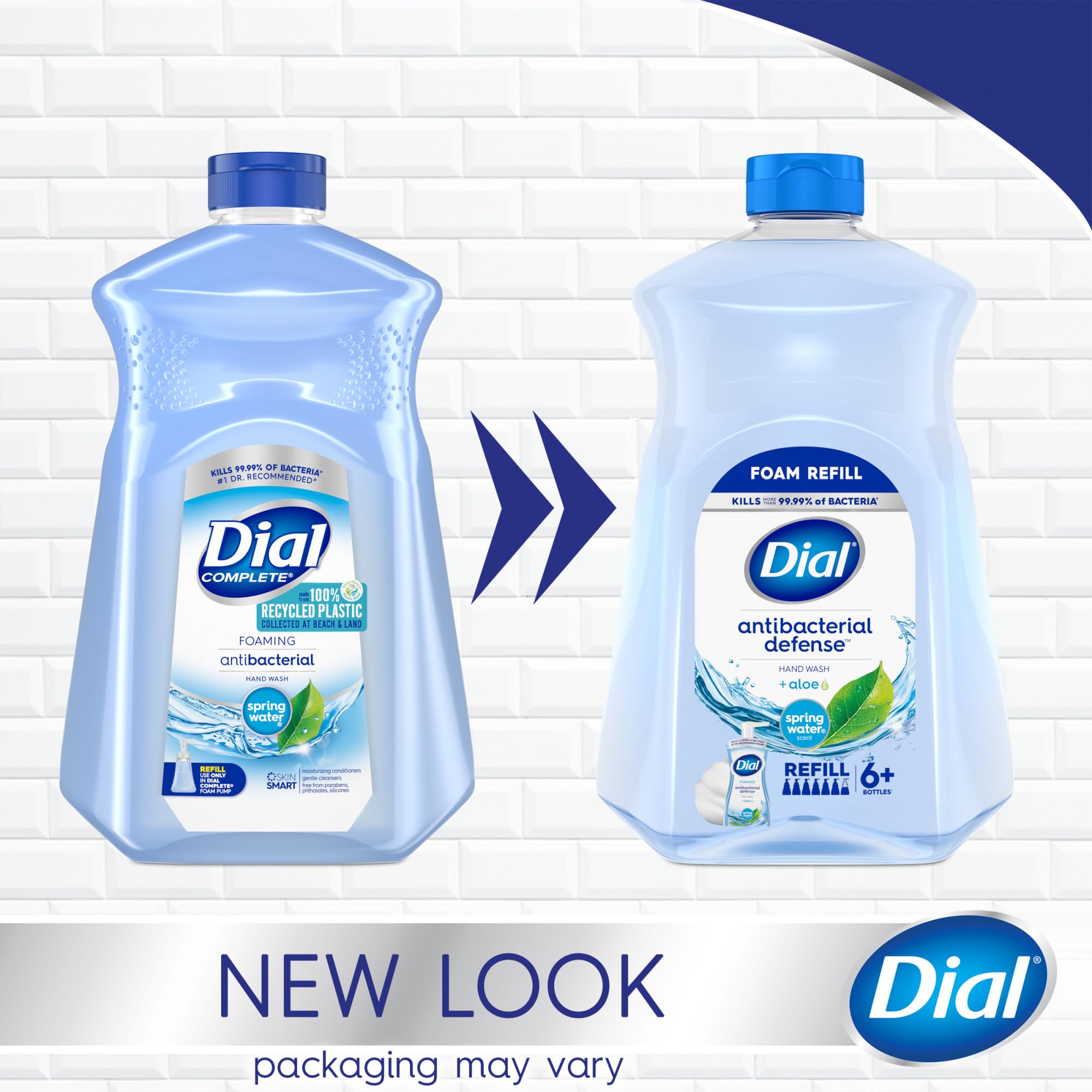 Dial Antibacterial Foaming Hand Soap Refill, Spring Water, 52 Fl Oz