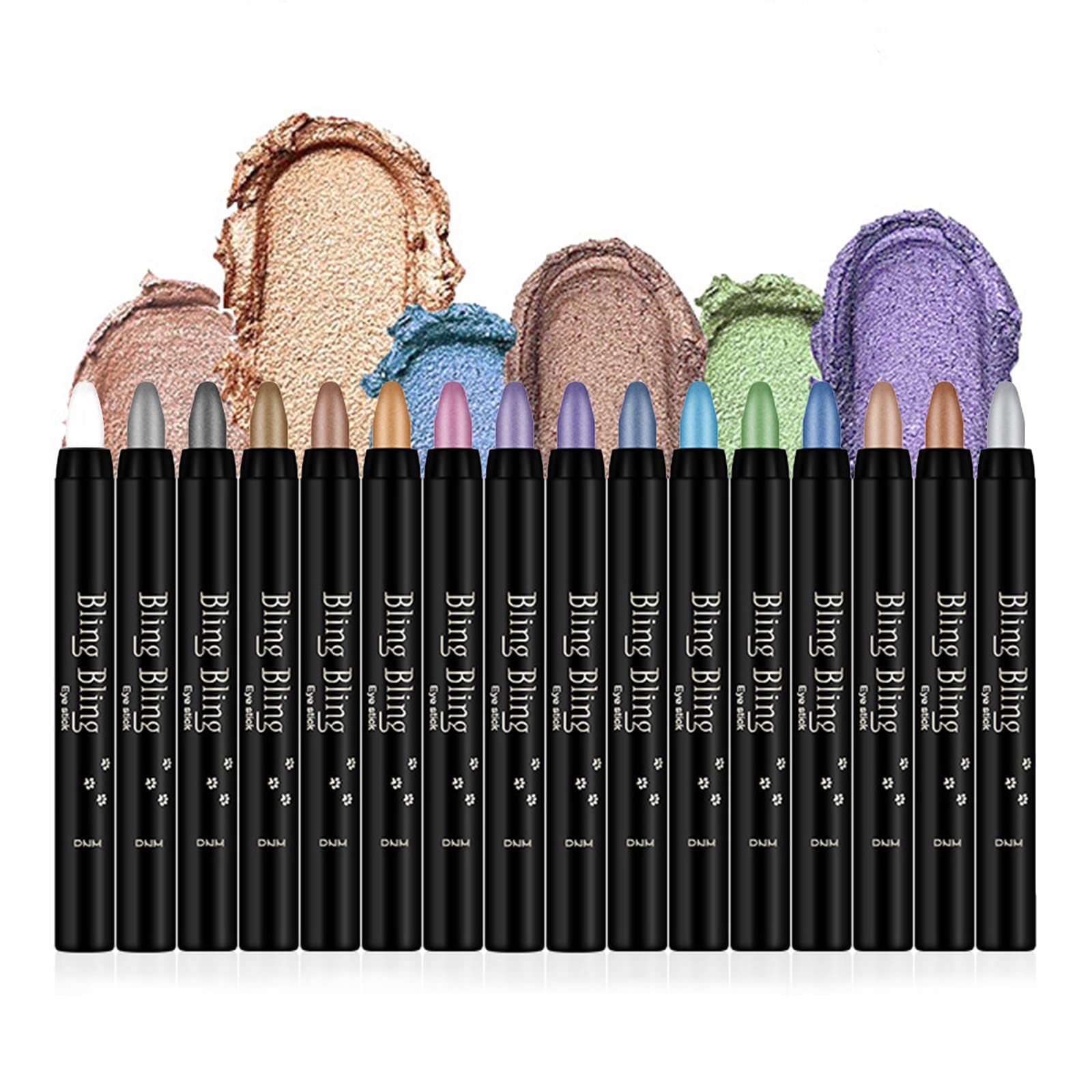 Lissymuse 16Colors LongLasting Buildable Cream Eyeshadow Shimmer Stick Set