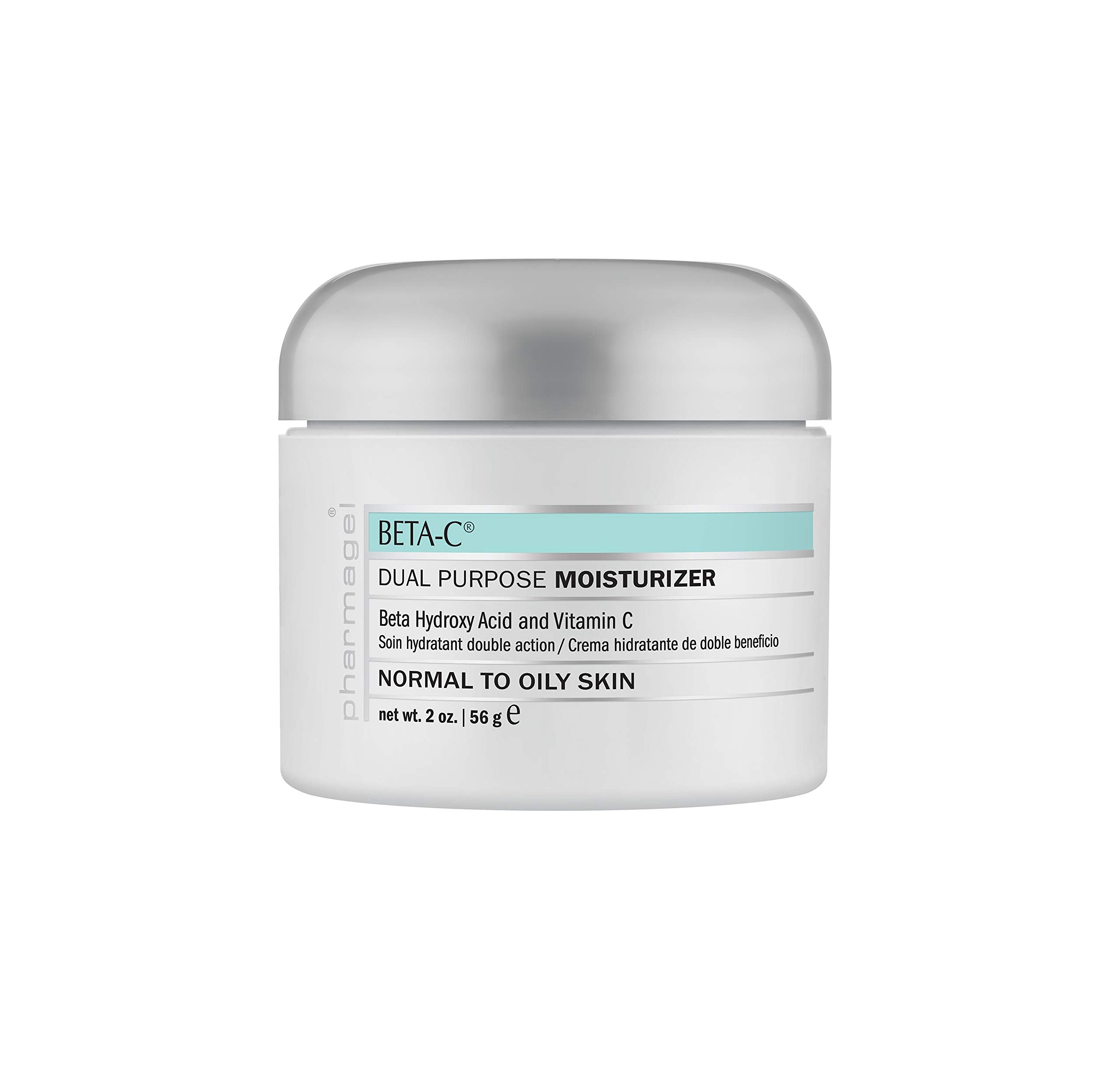 Pharmagel Beta-C Dual Action Moisturizer Normal to Oily Skin | Brightening and Smoothing Face Moisturizer | Pore Minimizer & Rej