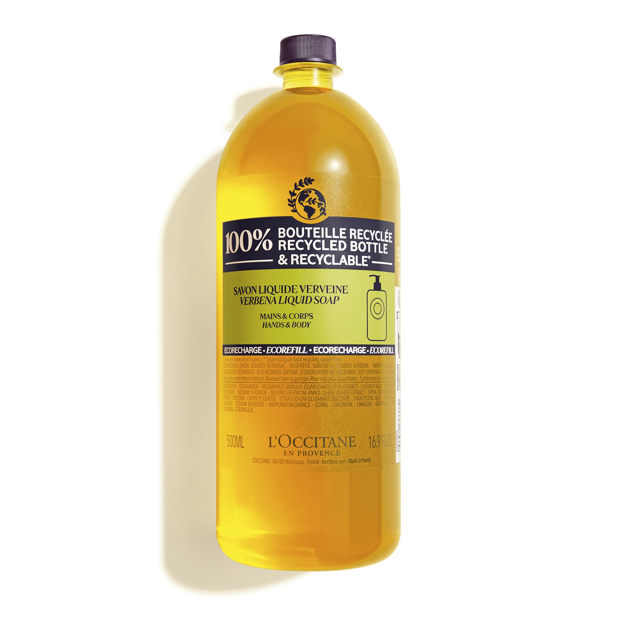 L'OCCITANE Shea Verbena Hand & Body Liquid Soap Refill 16.90 fl. oz