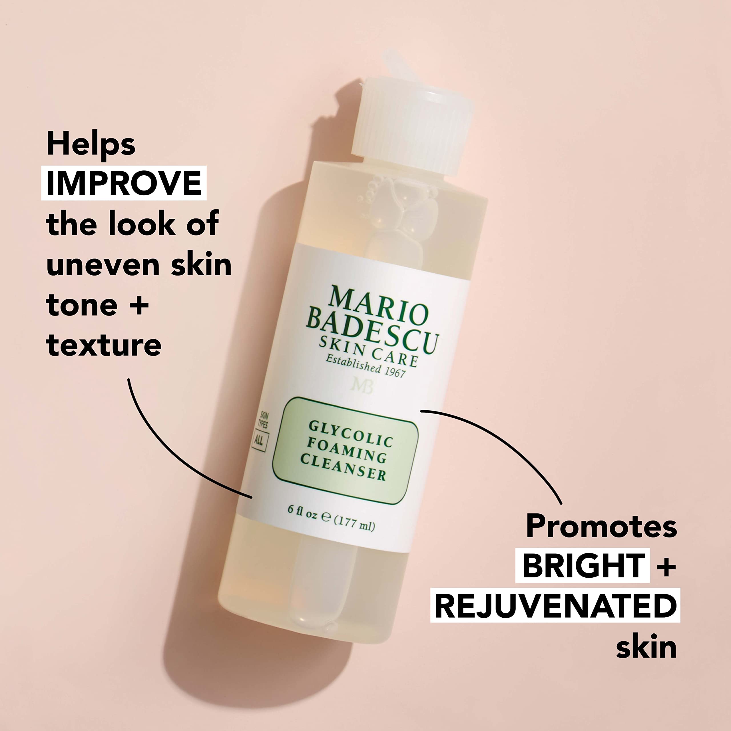 Mario Badescu Glycolic Foaming Cleanser, 6 Fl Oz