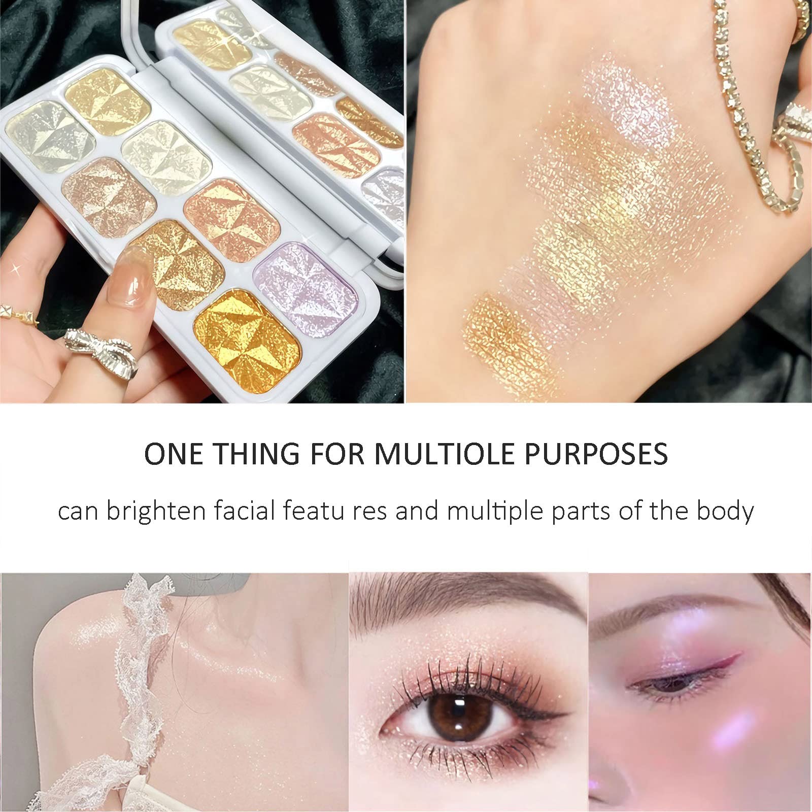 Sumeitang 8 Colors Face Highlighter Makeup Palette