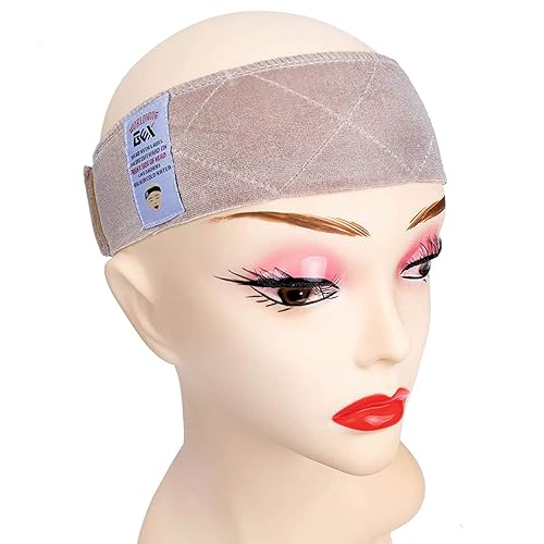 Gex Wig Grip Band Flexible Velvet Scarf Head Hair Band Wig Band With Adjustable Fastern (Beige)
