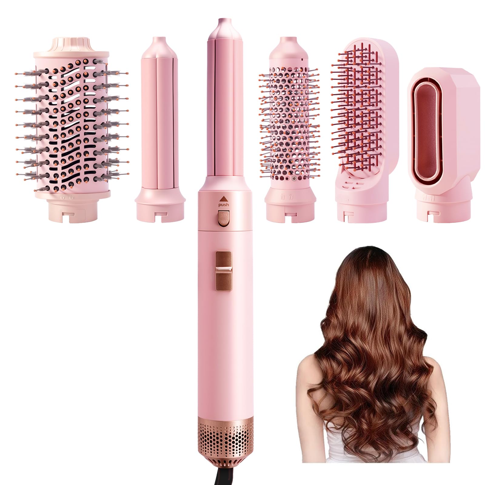 Hupifaz 6 in 1 Multi Hair Styler with Auto Wrap Curlers