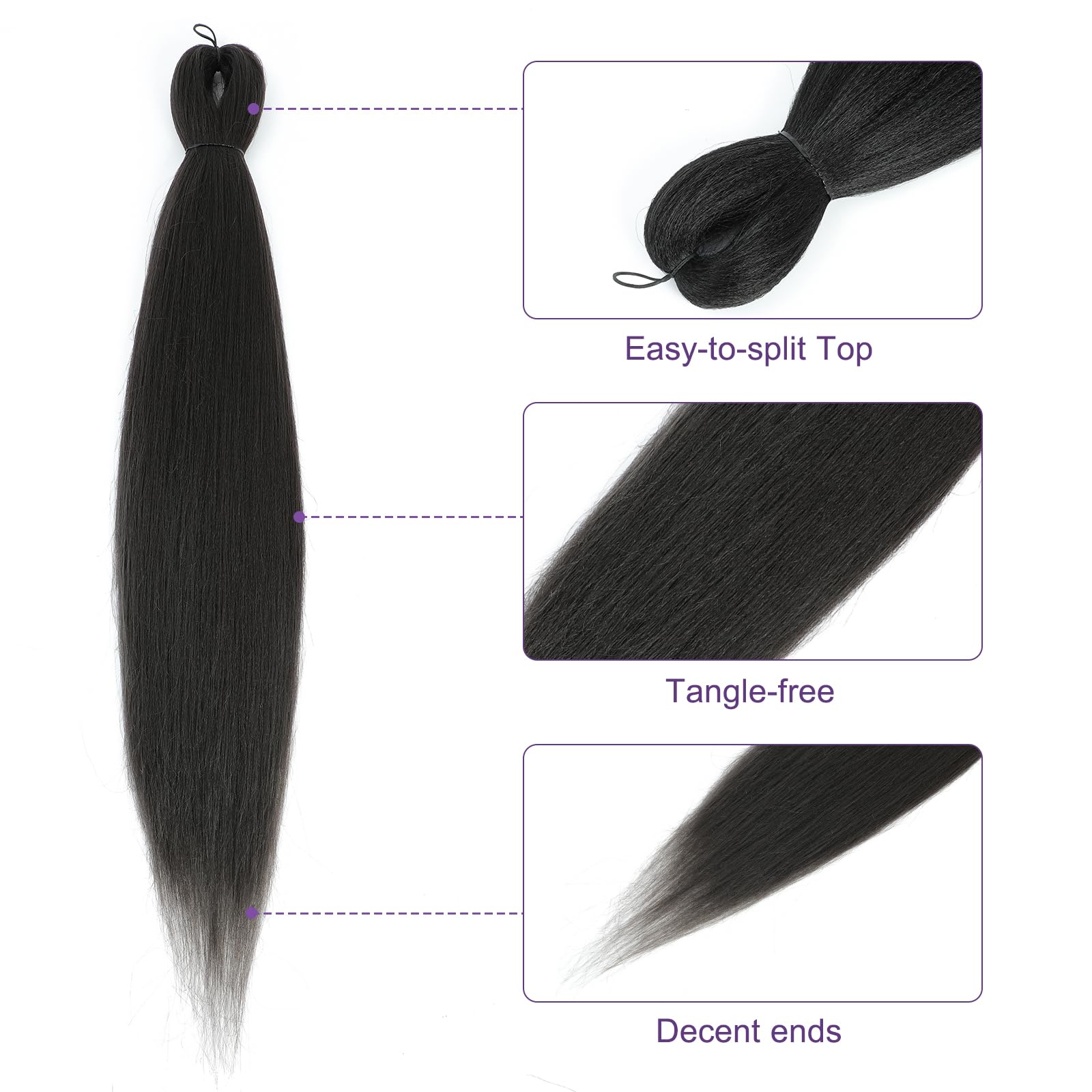 Rosdina Pre-Stretched Braiding Hair - 30 Inch 8 Packs Light Brown Super Long Braiding Hair For Twist Or Box Braids, Yaki Texture