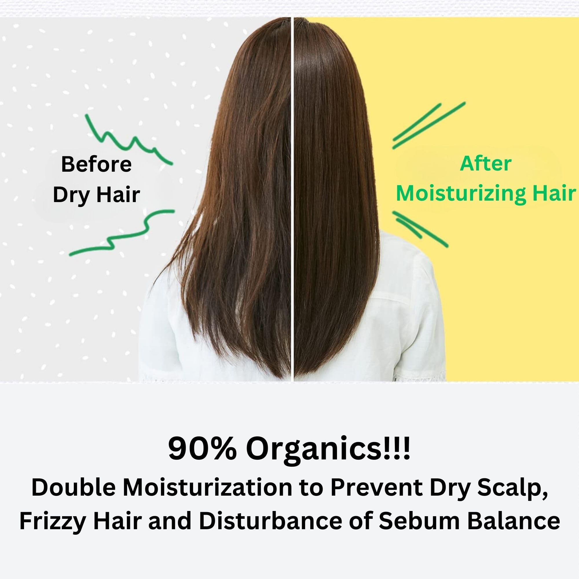 Moist Diane Natural & Organic Moisturizing Hair & Scalp Shampoo With Pump For Women & Men For Dry & Damaged Hair, Japanese Hydra
