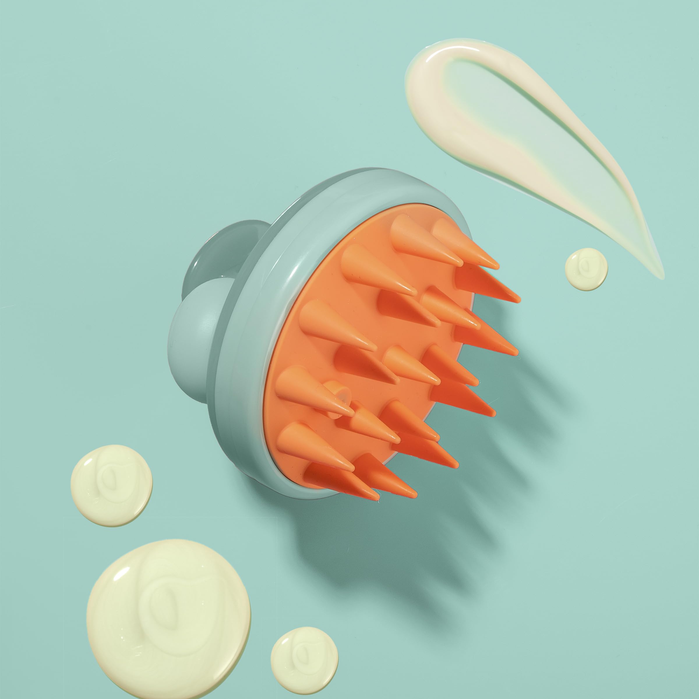 Nature Spell Shampoo Dispensing Scalp Massager | Shampoo Brush, Scalp Scrubber With Soft Silicone Bristles | Scalp Massager Hair
