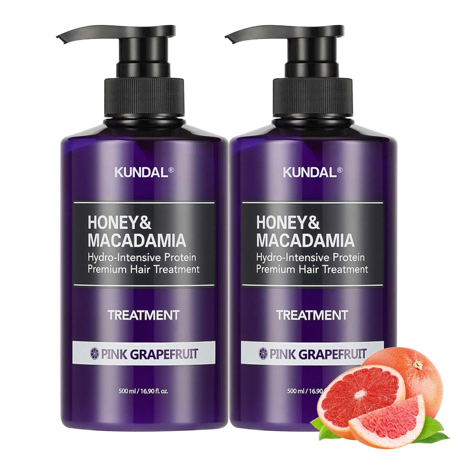 Kundal Naure Honey&Macadamia Hair Treatment [Pink Grapefruit] Sulfate Free Keratin Protein Premium Hair Conditioner 1,000Ml(500M