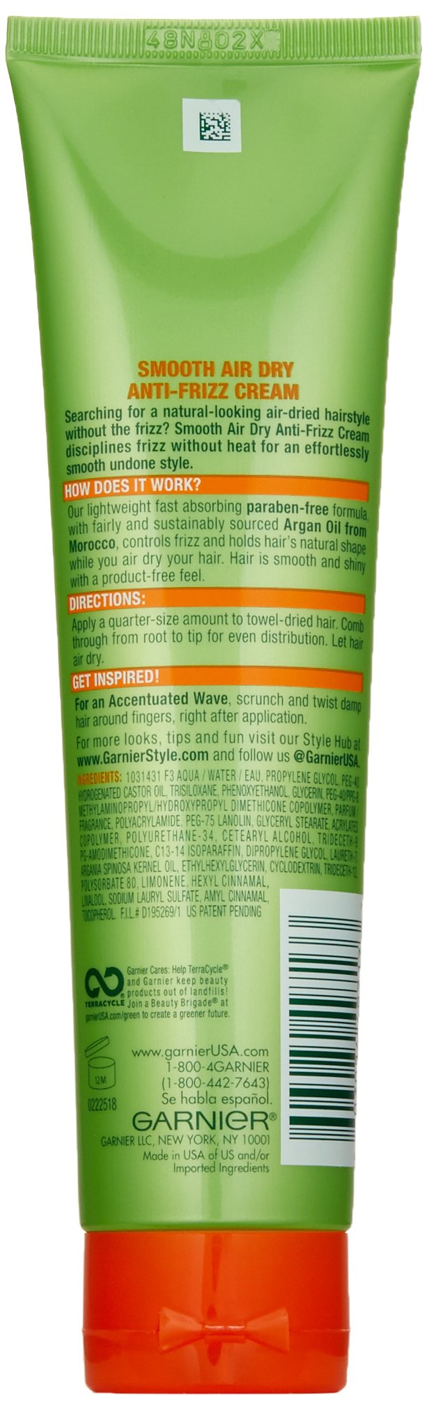 Garnier Hair Care Fructis Style Smooth Air Dry Anti-Frizz Cream, 5.1 Fluid Ounce