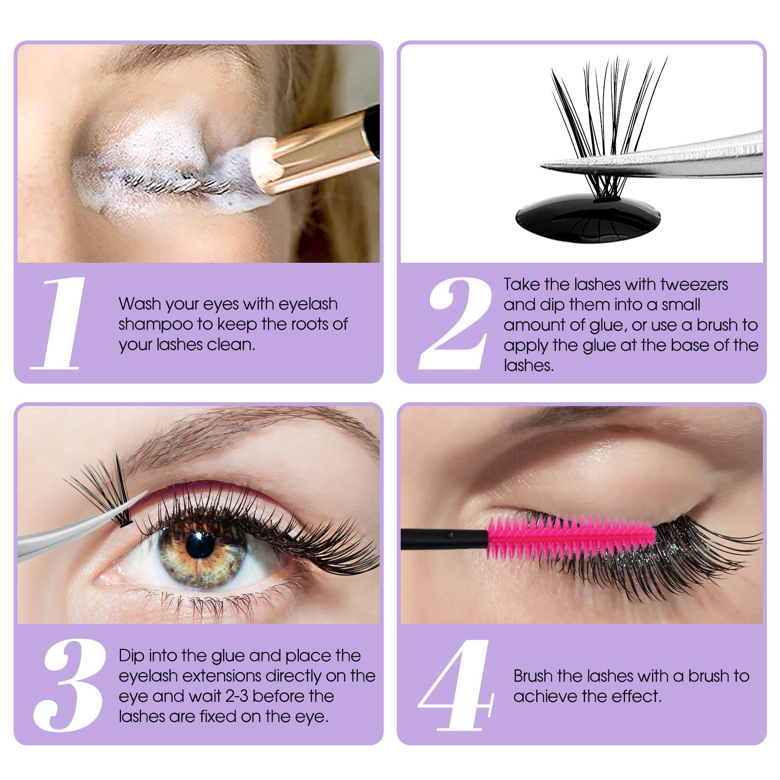 Lash Glue Cluster Eyelash Glue Black Sensitive Lash Glue Fast Drying Waterproof Lash Glue Individual Lash Glue Long Lasting Diy