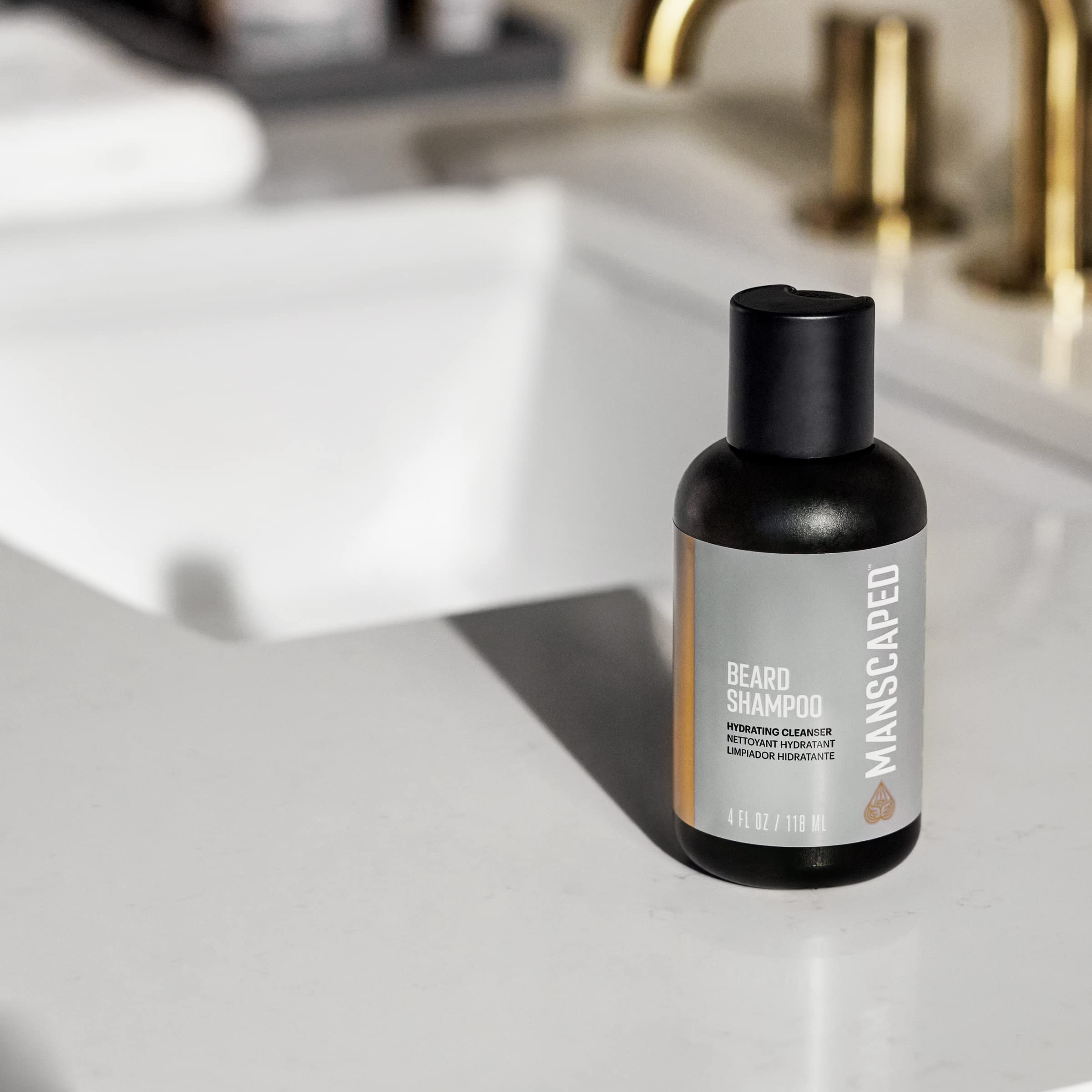 Manscaped Ultrapremium Beard Shampoo, Hydrating Cleanser With Eucalyptus, Rosemary, Lavender Essential Oils, Moisturizing Beard