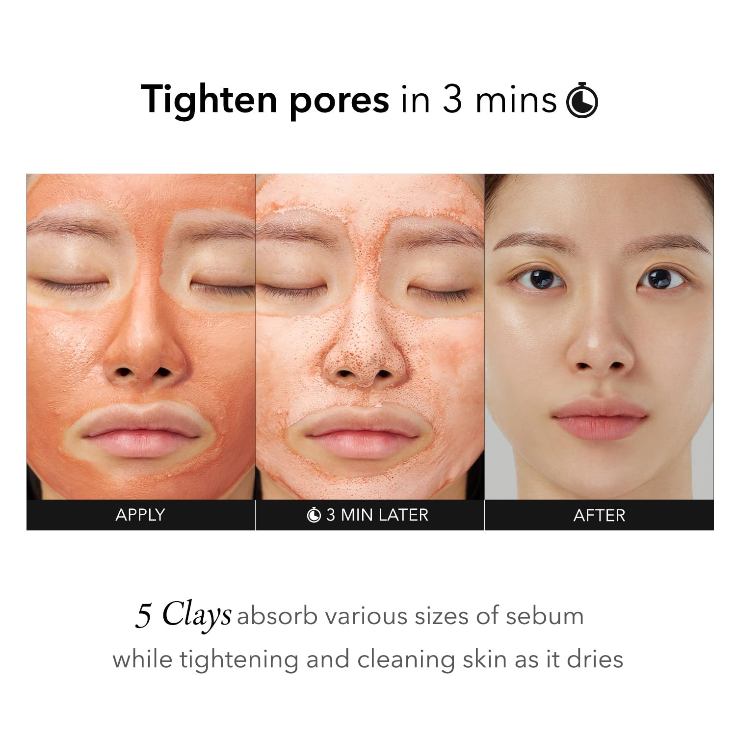 Aprilskin Carrotene Ipmp 3-Min Quick Dry Pore Caring Clay Mask | Kaolin & Zinc Pca | Reduces Pores & Sebum | Cooling Effect | Ve